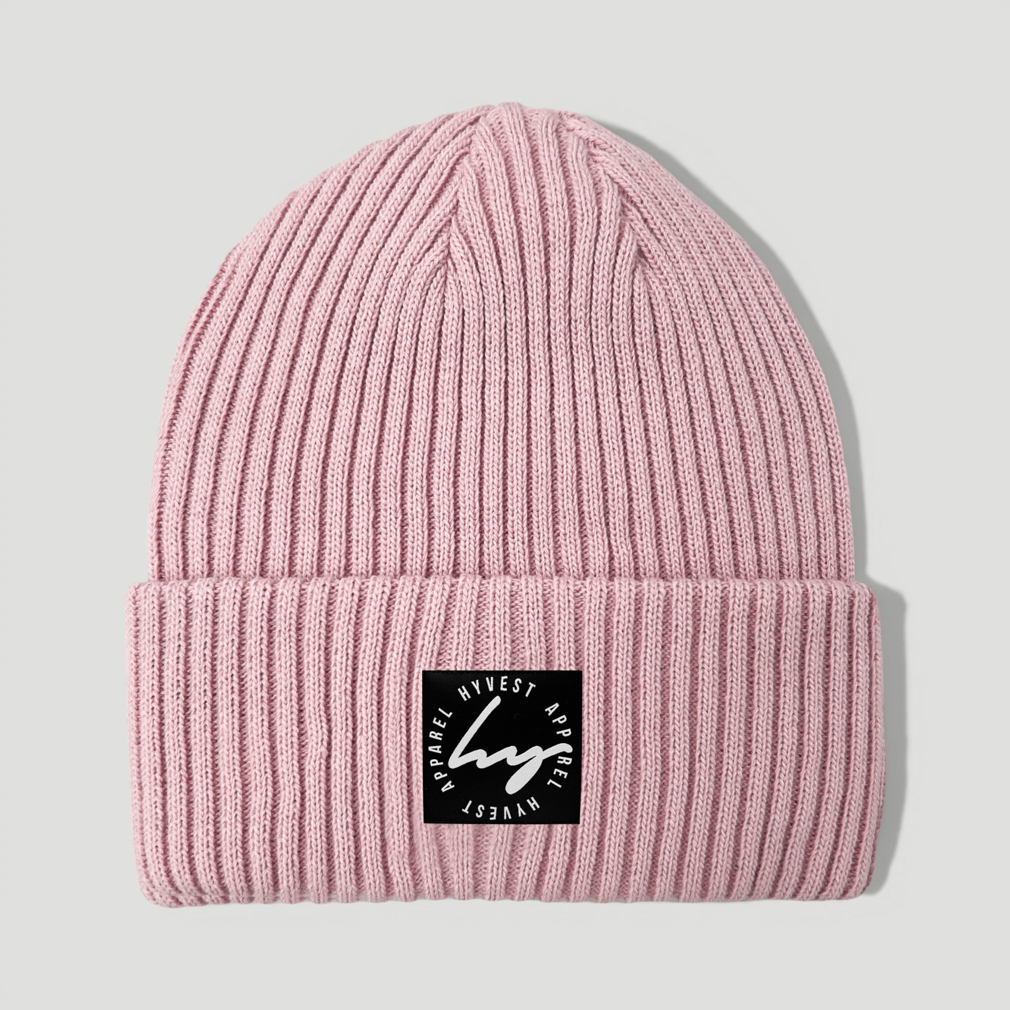 HYVEST Beanie Big Rippstrick helles Rosa für Damen