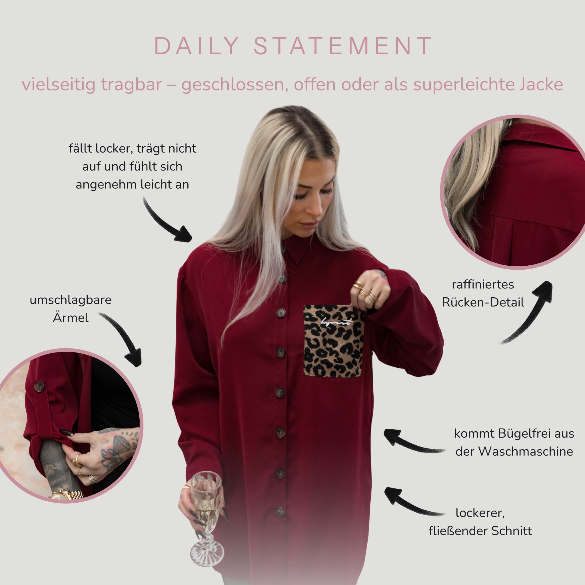 Bluse Langarm Simply