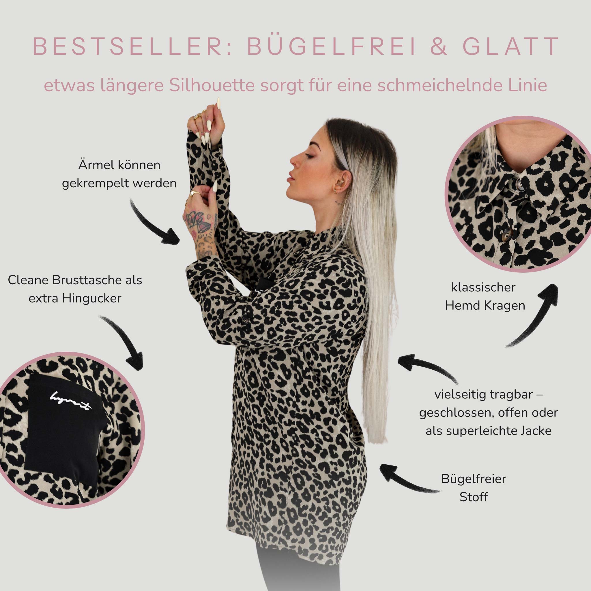 Bluse Langarm Simply