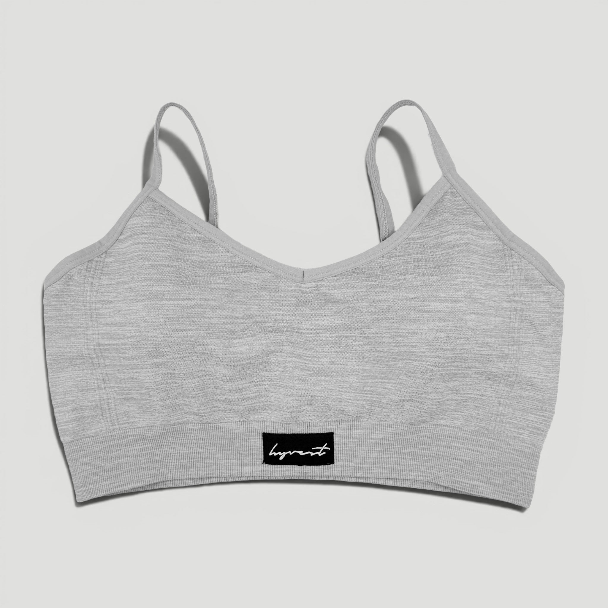 HYVEST Bralette wattierter BH meliertes Grau für Damen
