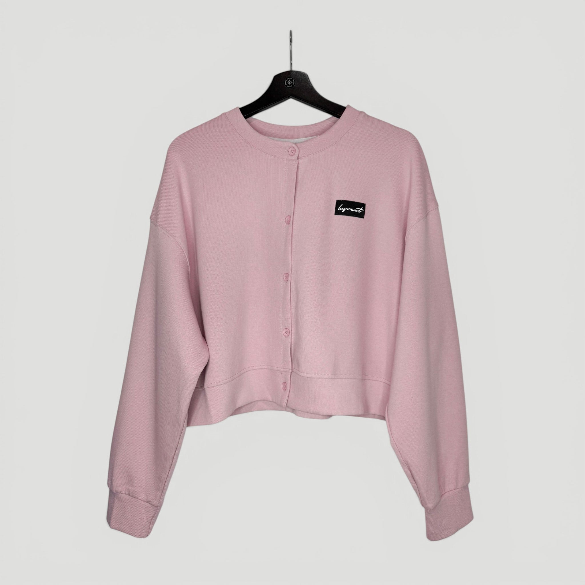 HYVEST Cardigan Cropped Button Mattes Rosa