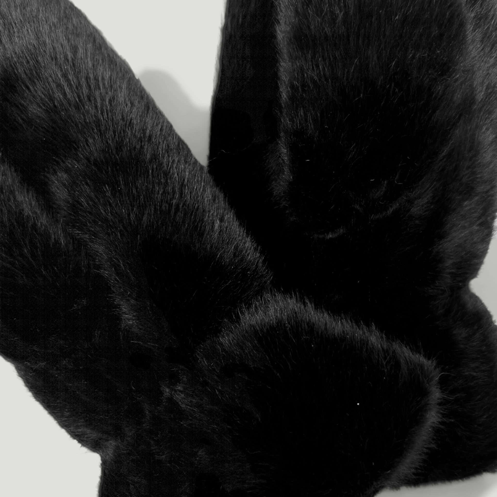 HYVEST Handschuhe mit Kunstfell schwarz wärmende Damen Fäustlinge