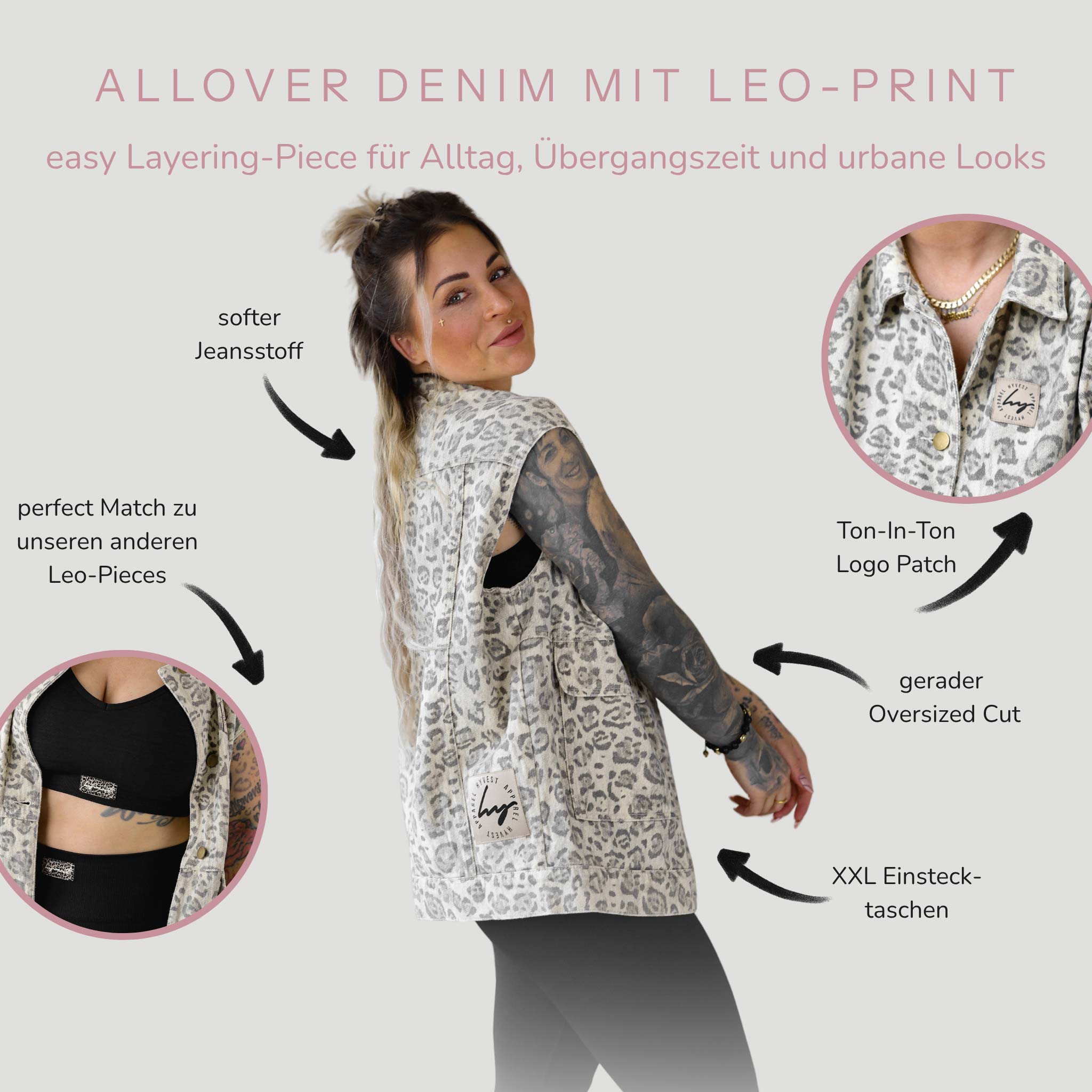 Jeansweste Leo Oversize