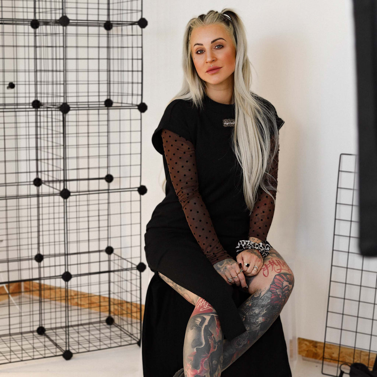 Kleid mit Beinschlitzen