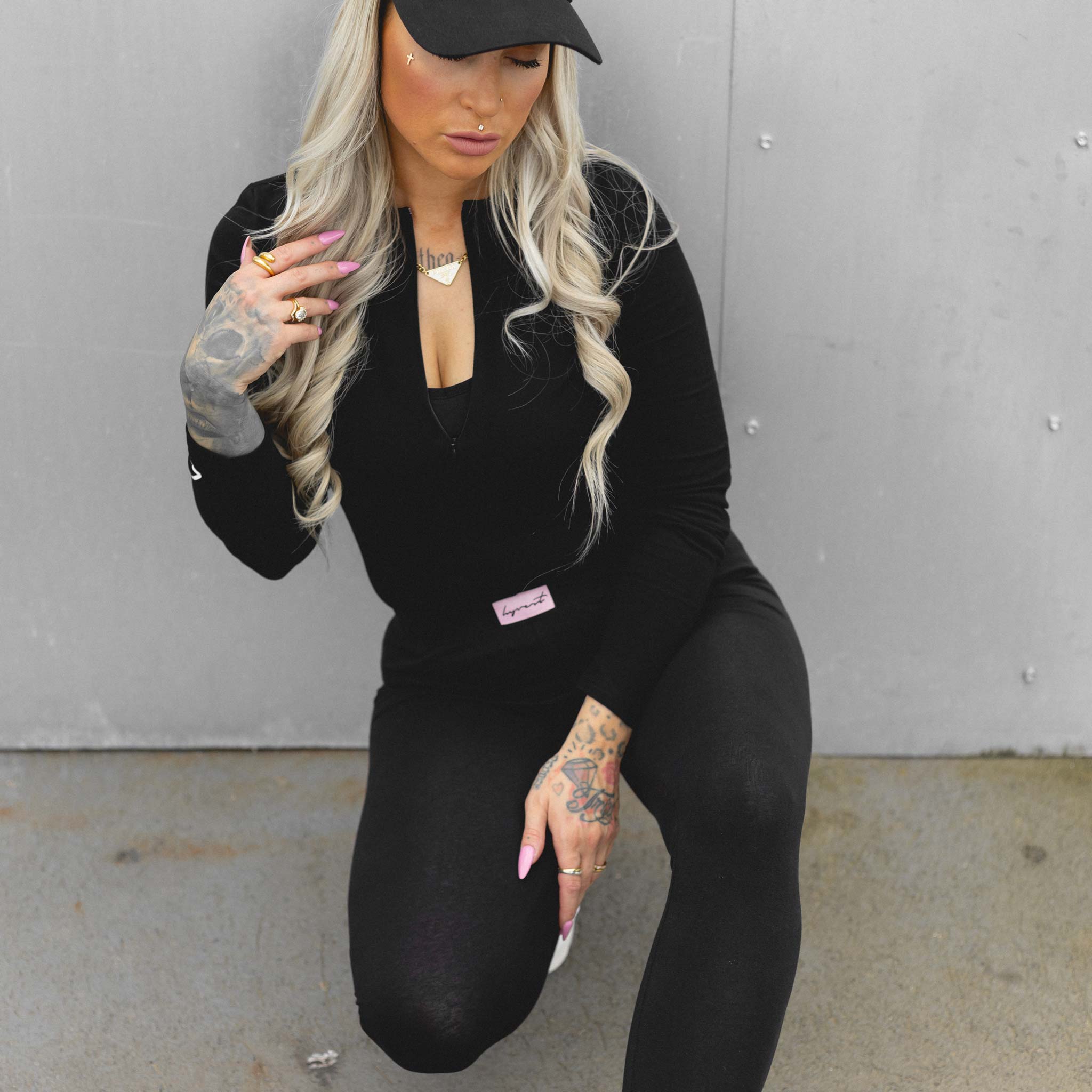 HYVEST Damen Freizeit Outfit mit Leggings Soft aus Baumwolle