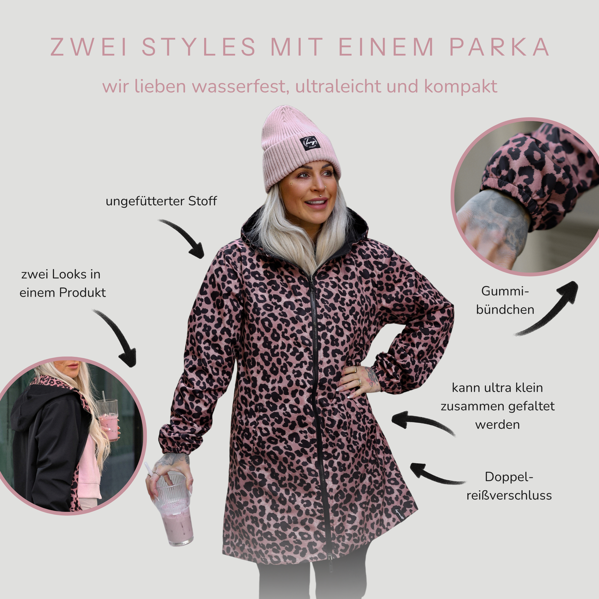 Regenparka Leo Wendejacke