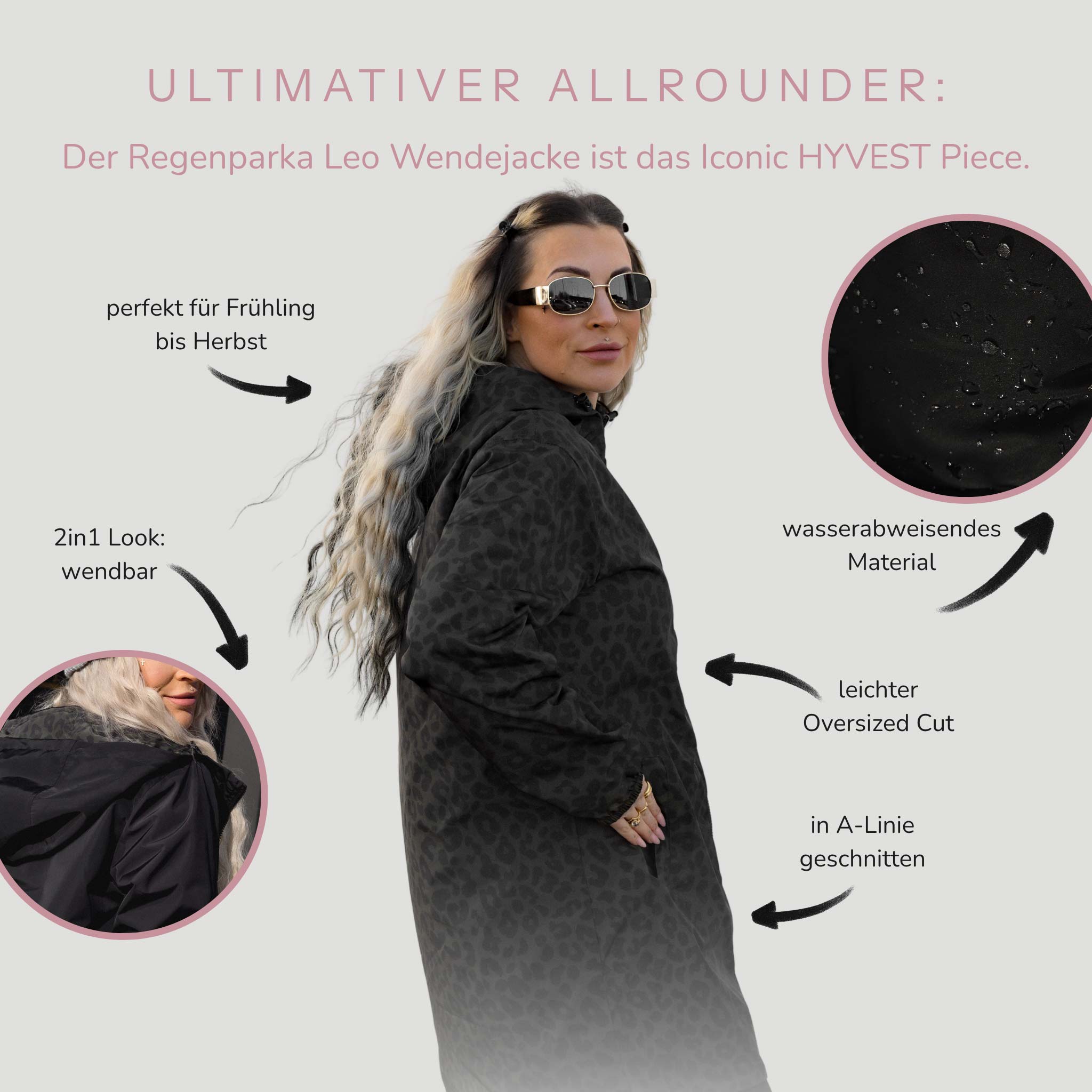 Regenparka Leo Wendejacke