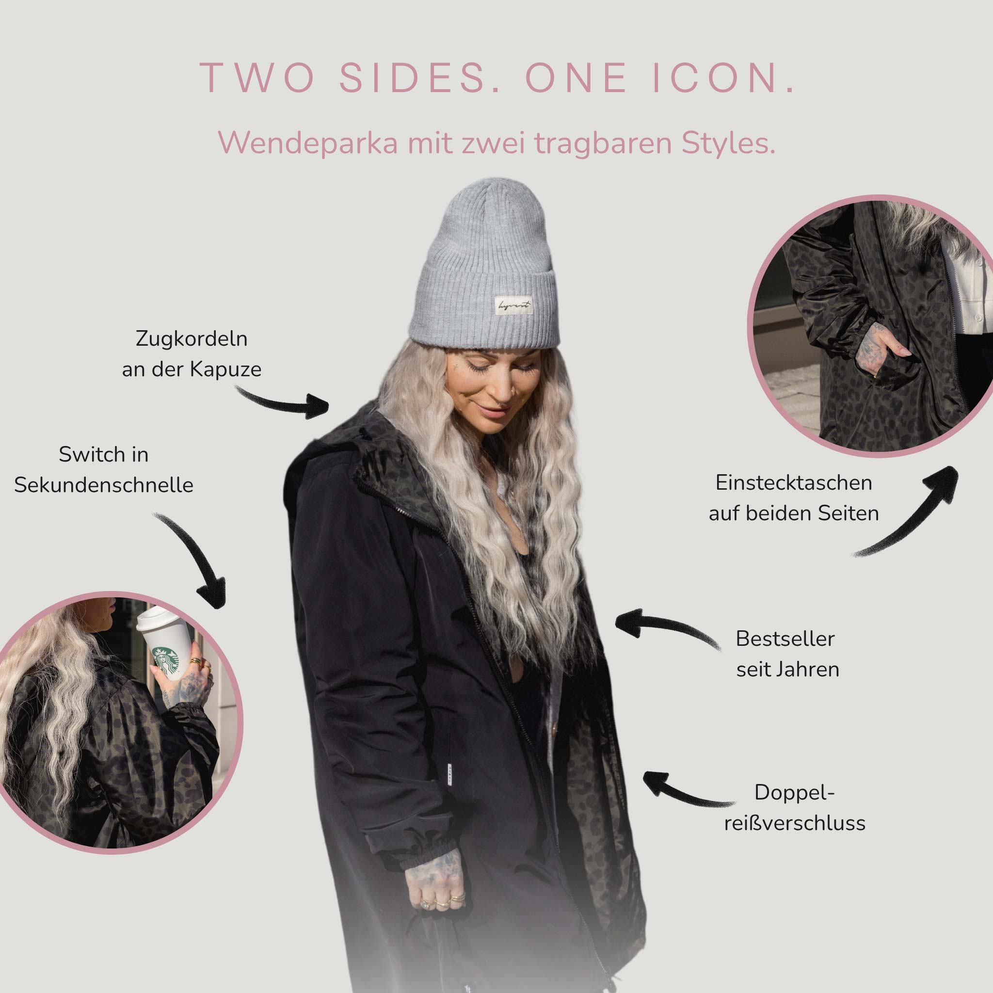 Regenparka Leo Wendejacke