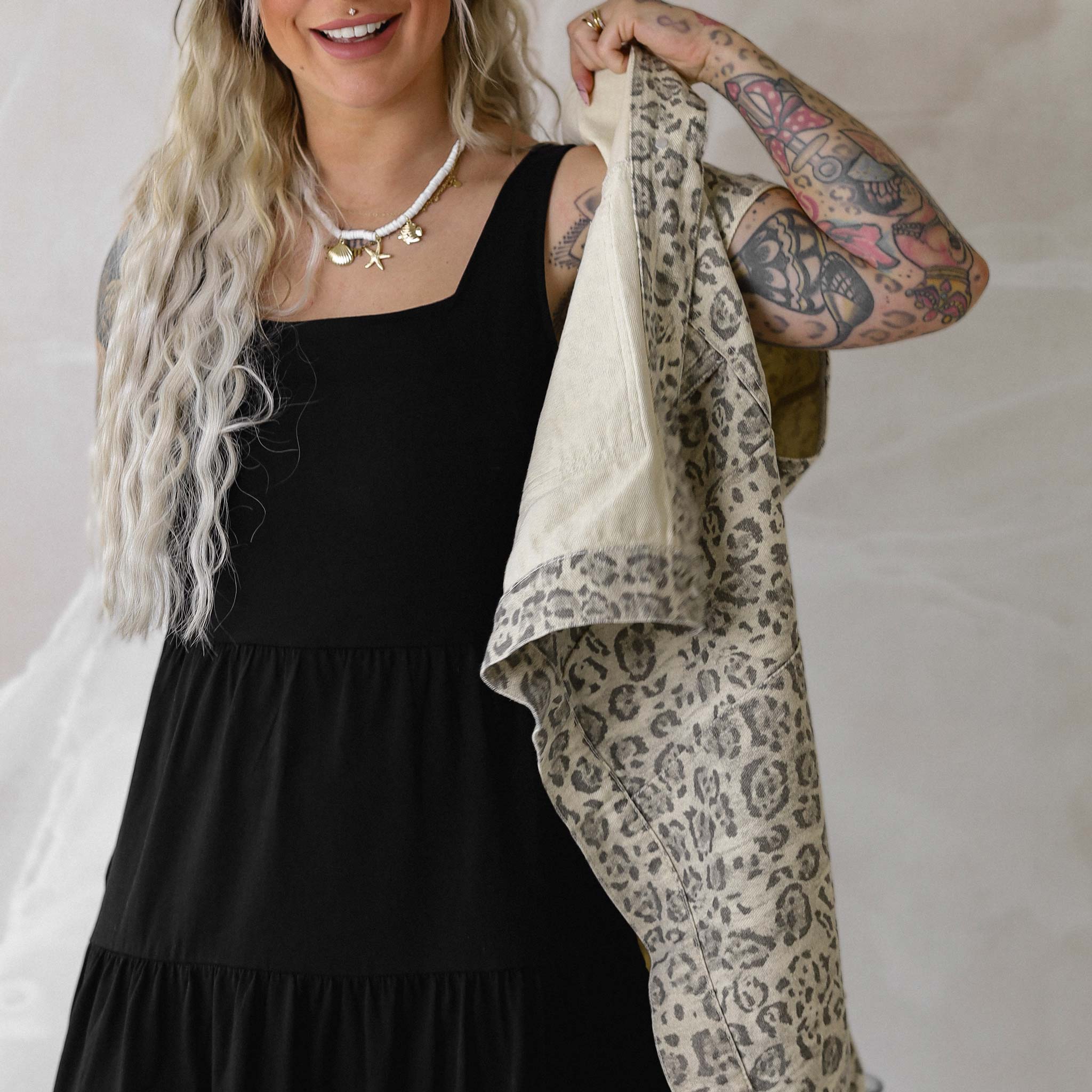 Sommerkleid Schwarz Baumwolle