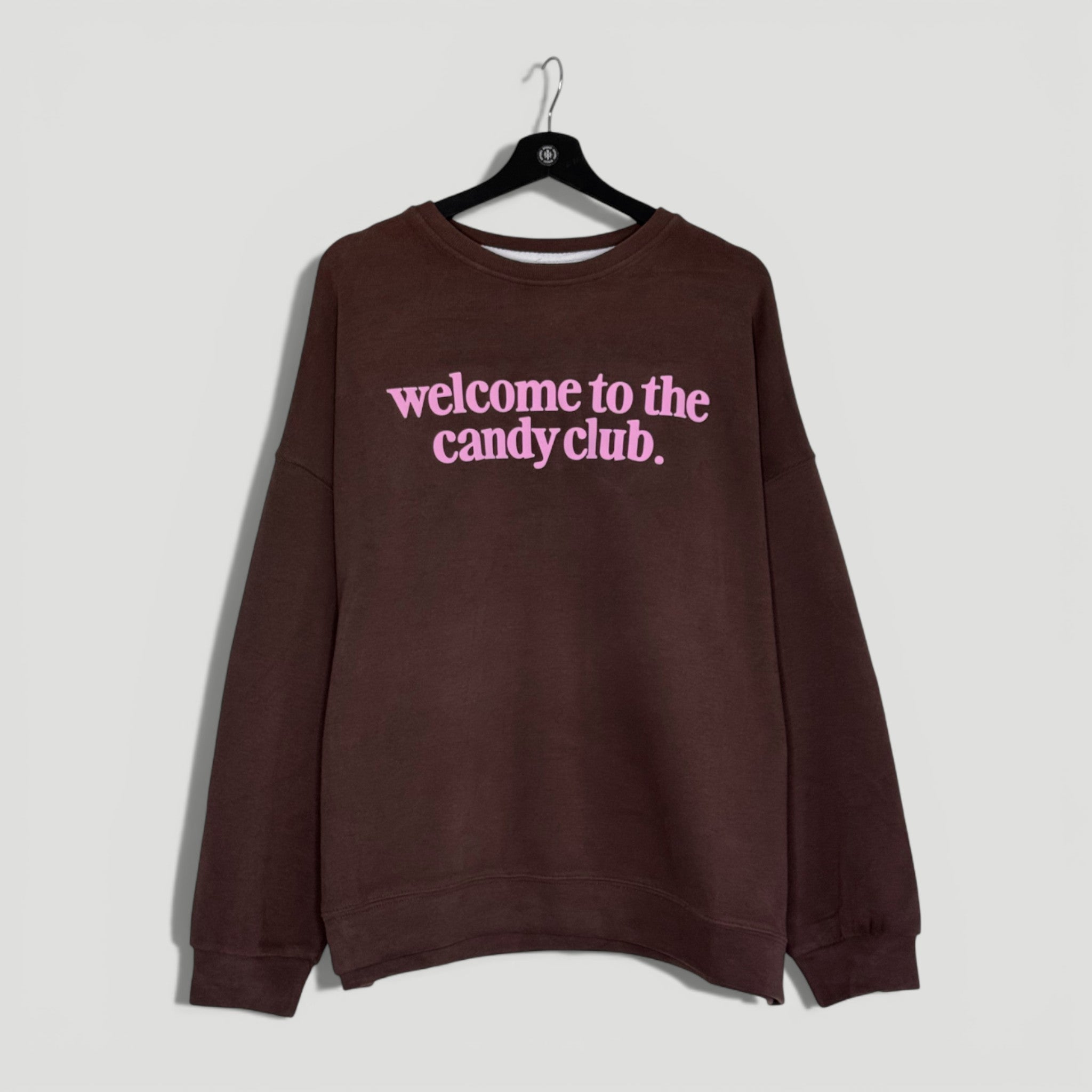 HYVEST Sweater Oversize Print Schokoladenbraun für Frauen