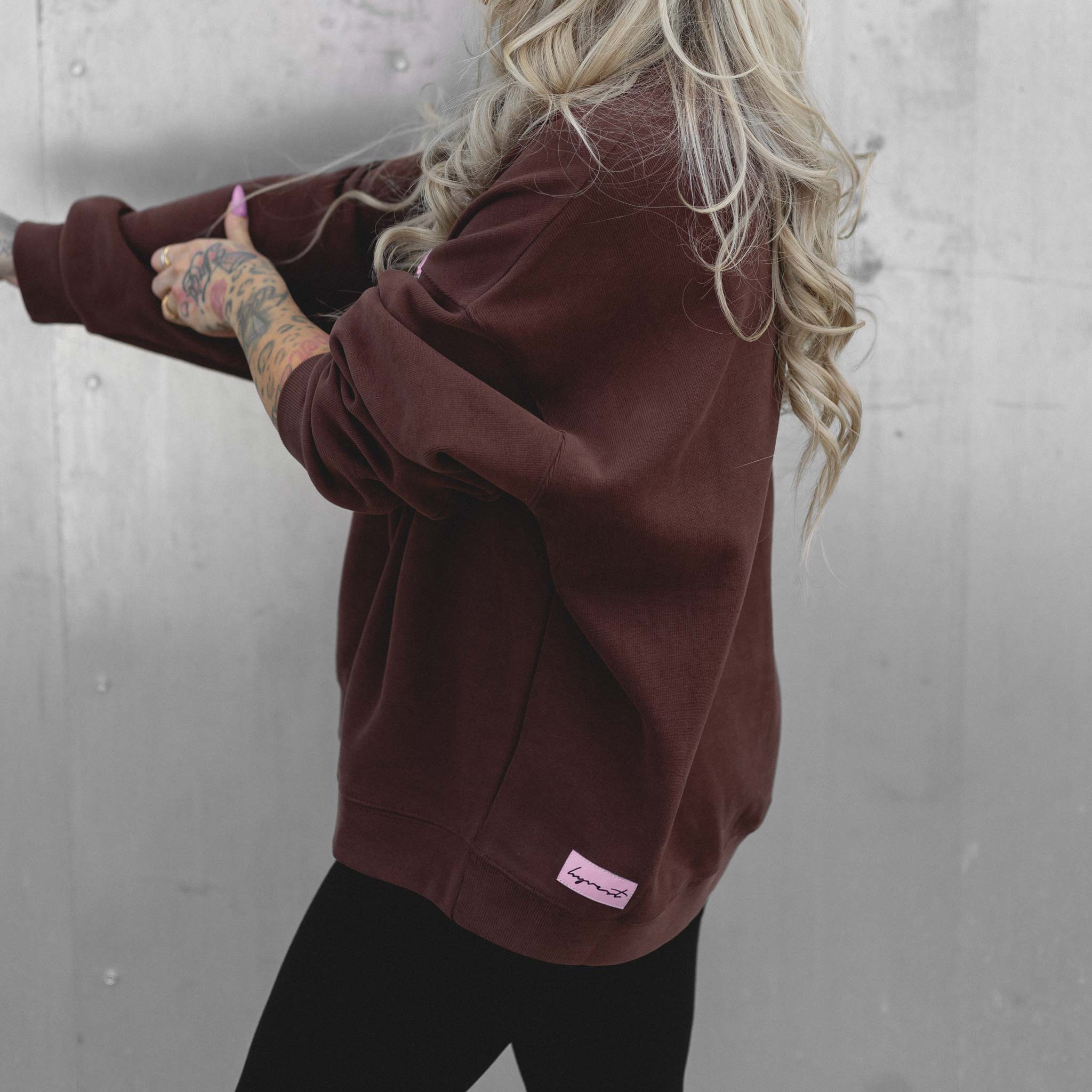 HYVEST Sportliches Outfit für Frauen mit Sweater Oversize Print und Leggings Shape Effekt
