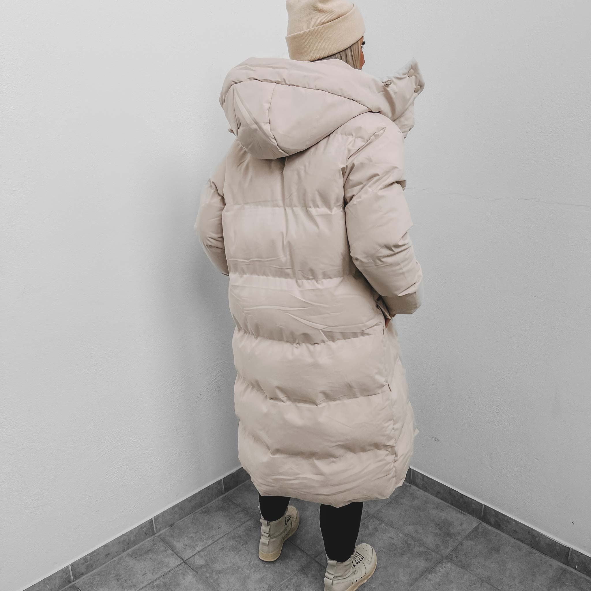 HYVEST Winterparka lang Supreme in hellem Beige für Frauen