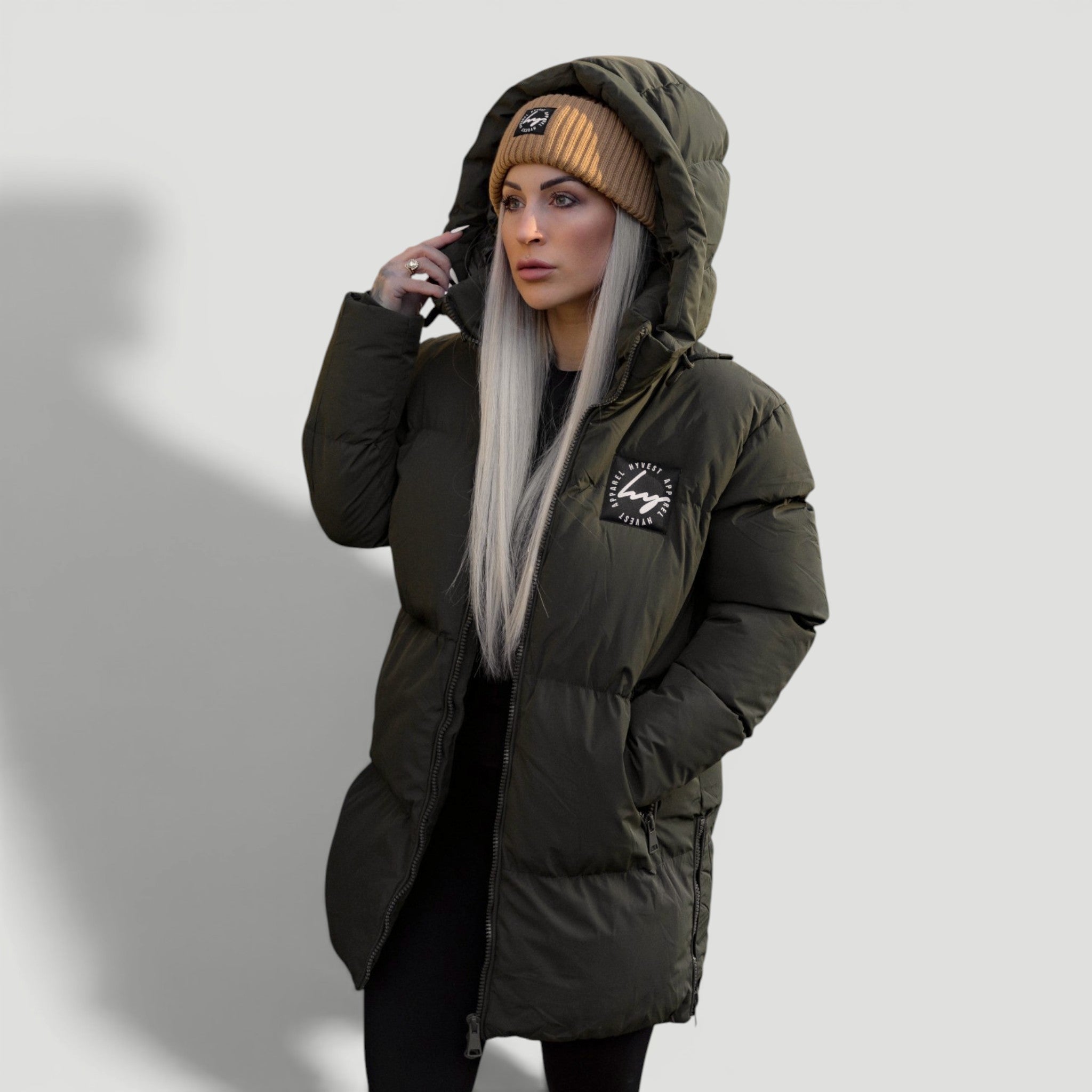 HYVEST Winterparka wattiert mit Seitentaschen und großer Kapuze