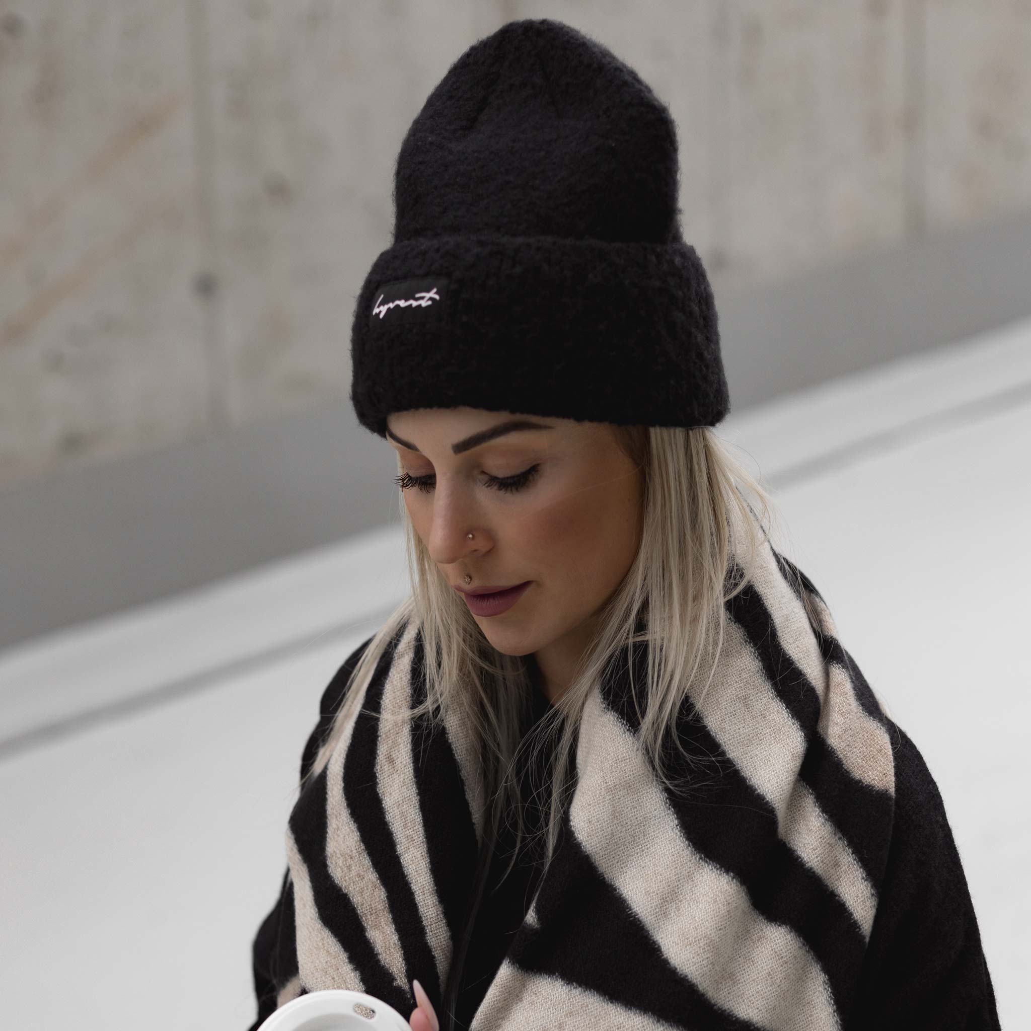 HYVEST Beanie softes Material in Schwarz