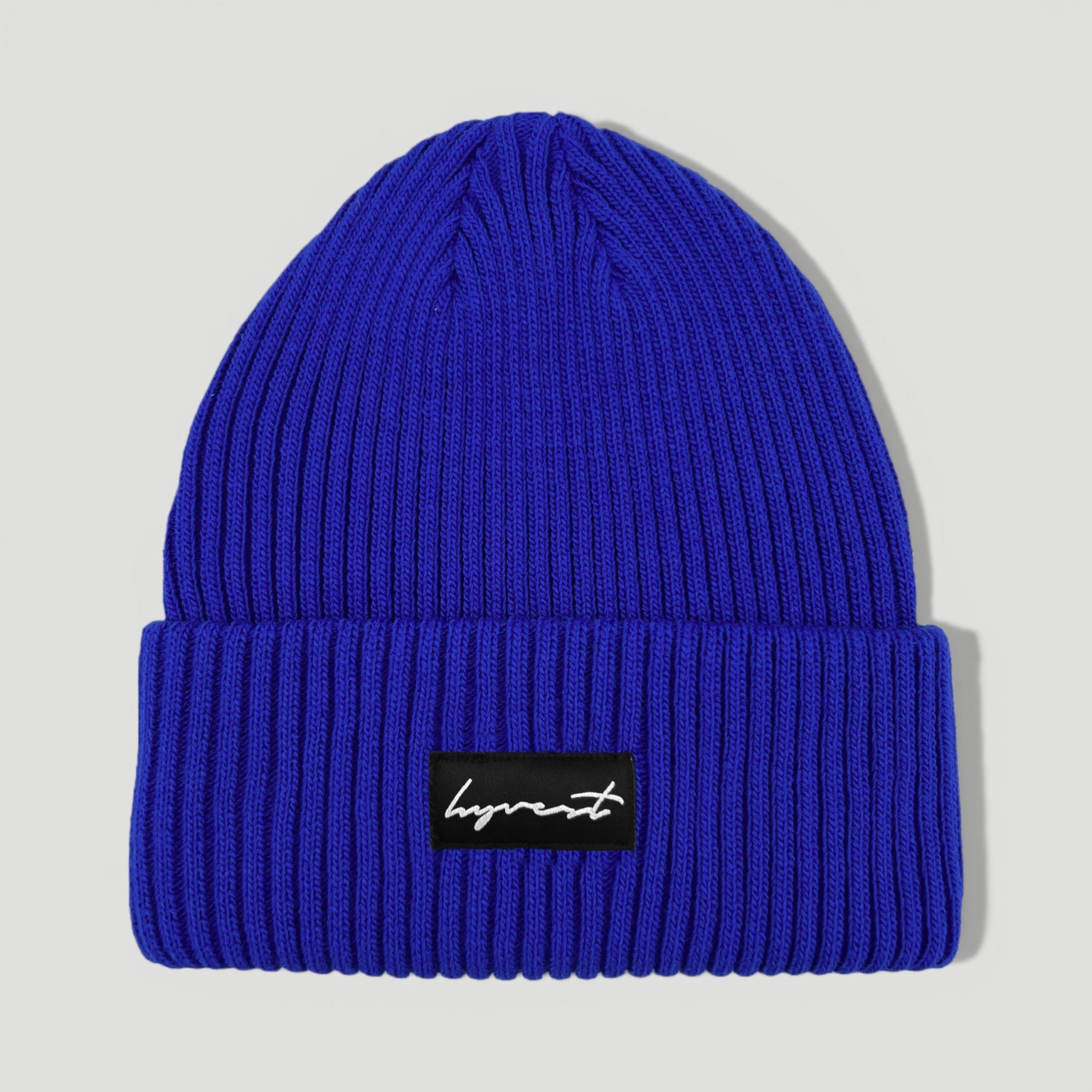 HYVEST Beanie Big Rippstrick leuchtendes Dunkelblau