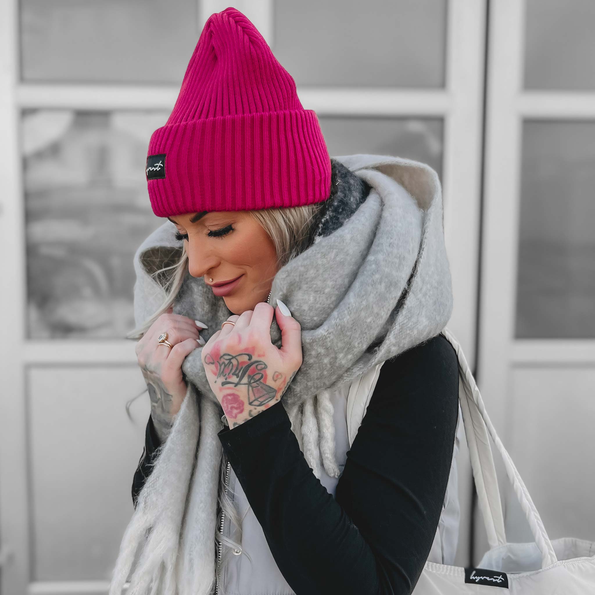 HYVEST Beanie und Schal für Damen