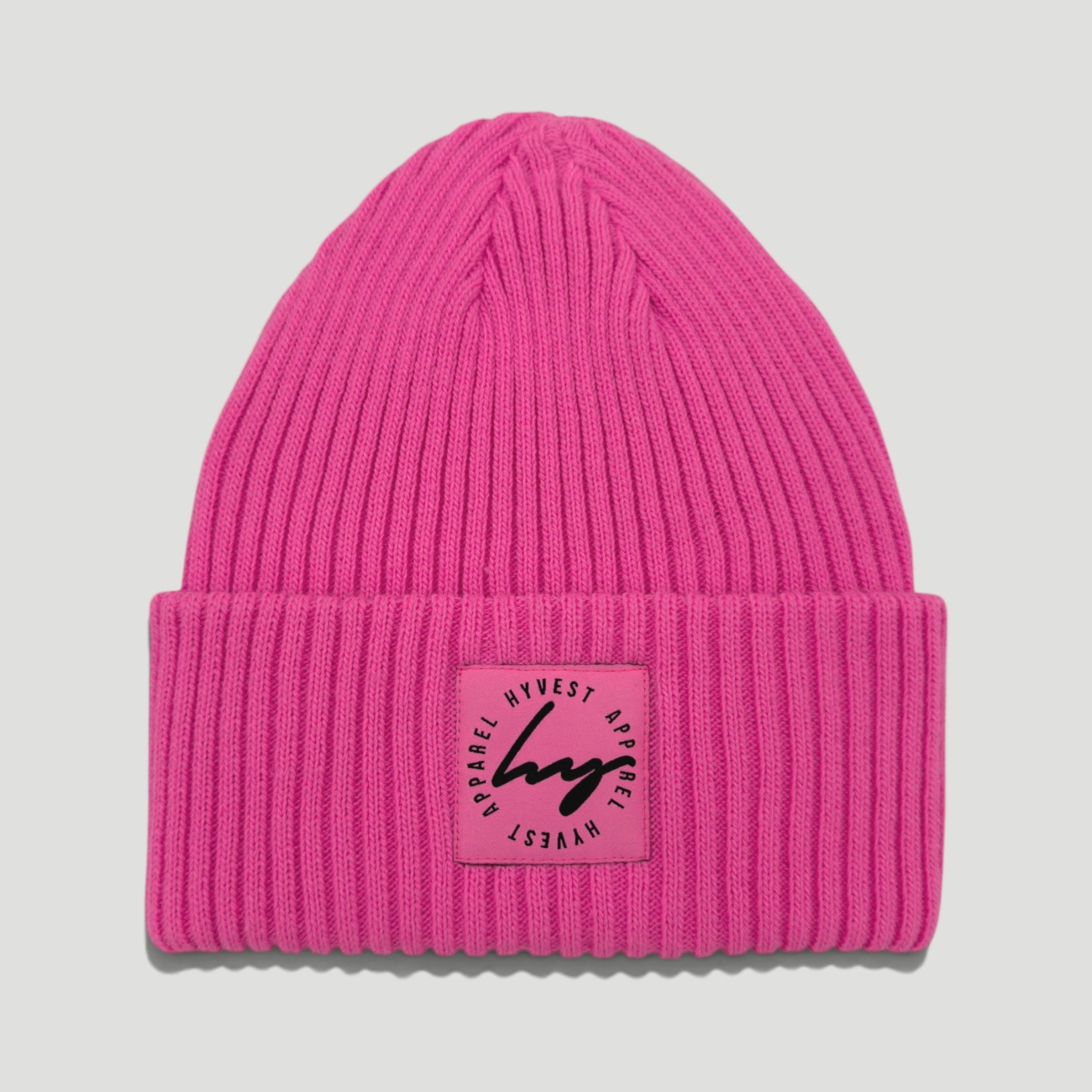 HYVEST Beanie Big Rippstrick mattes Pink Damen