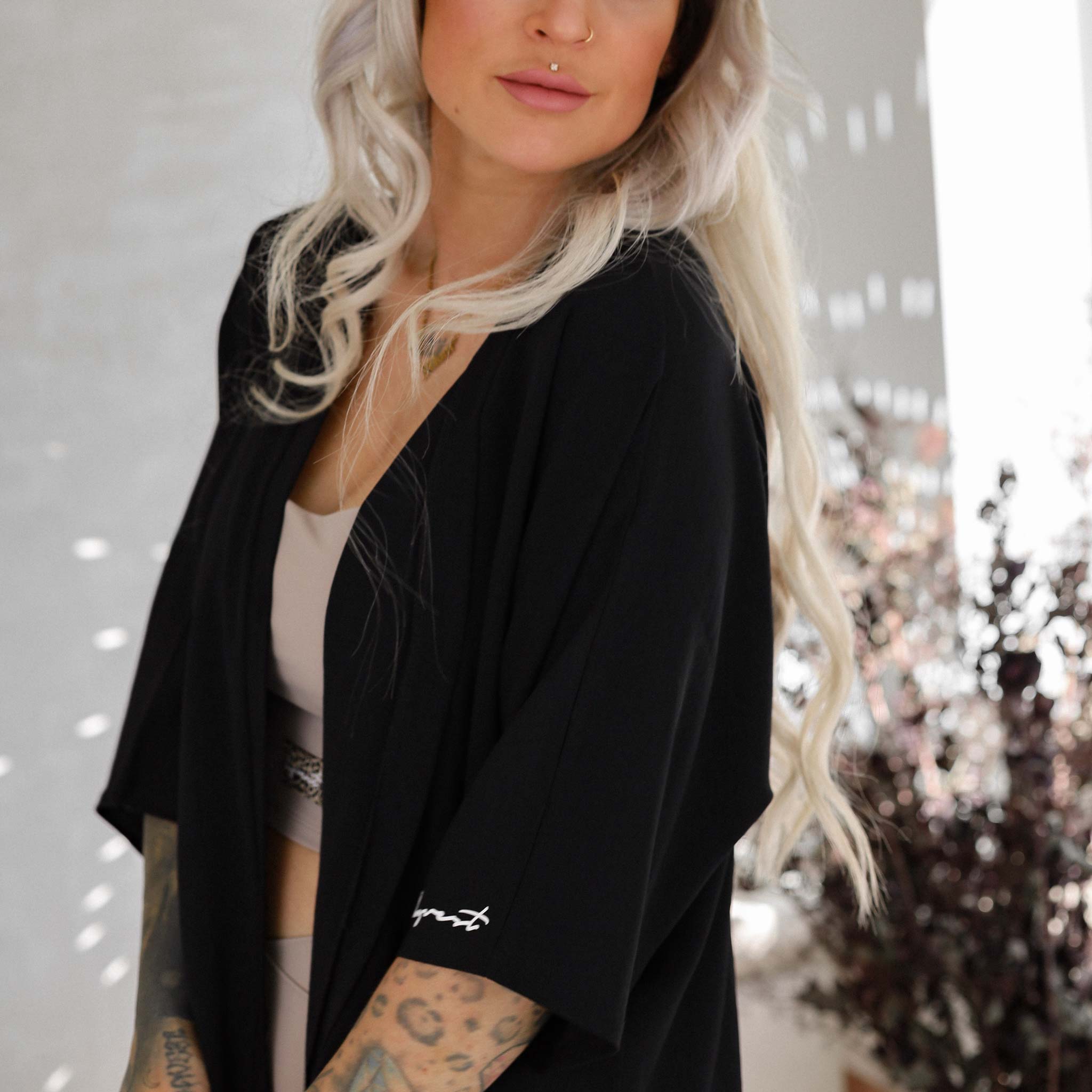 Bluse kurz zum Knoten