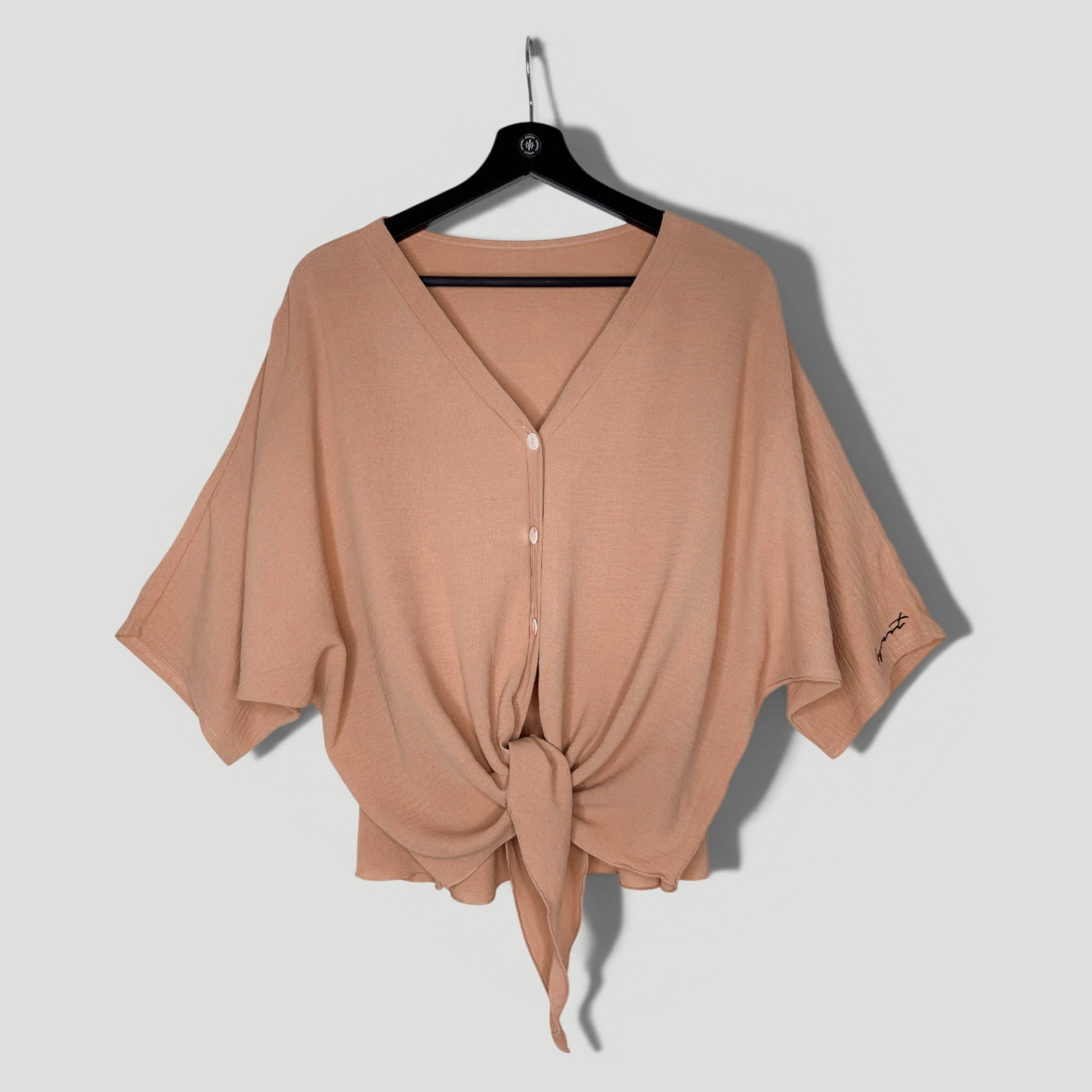 Bluse kurz zum Knoten