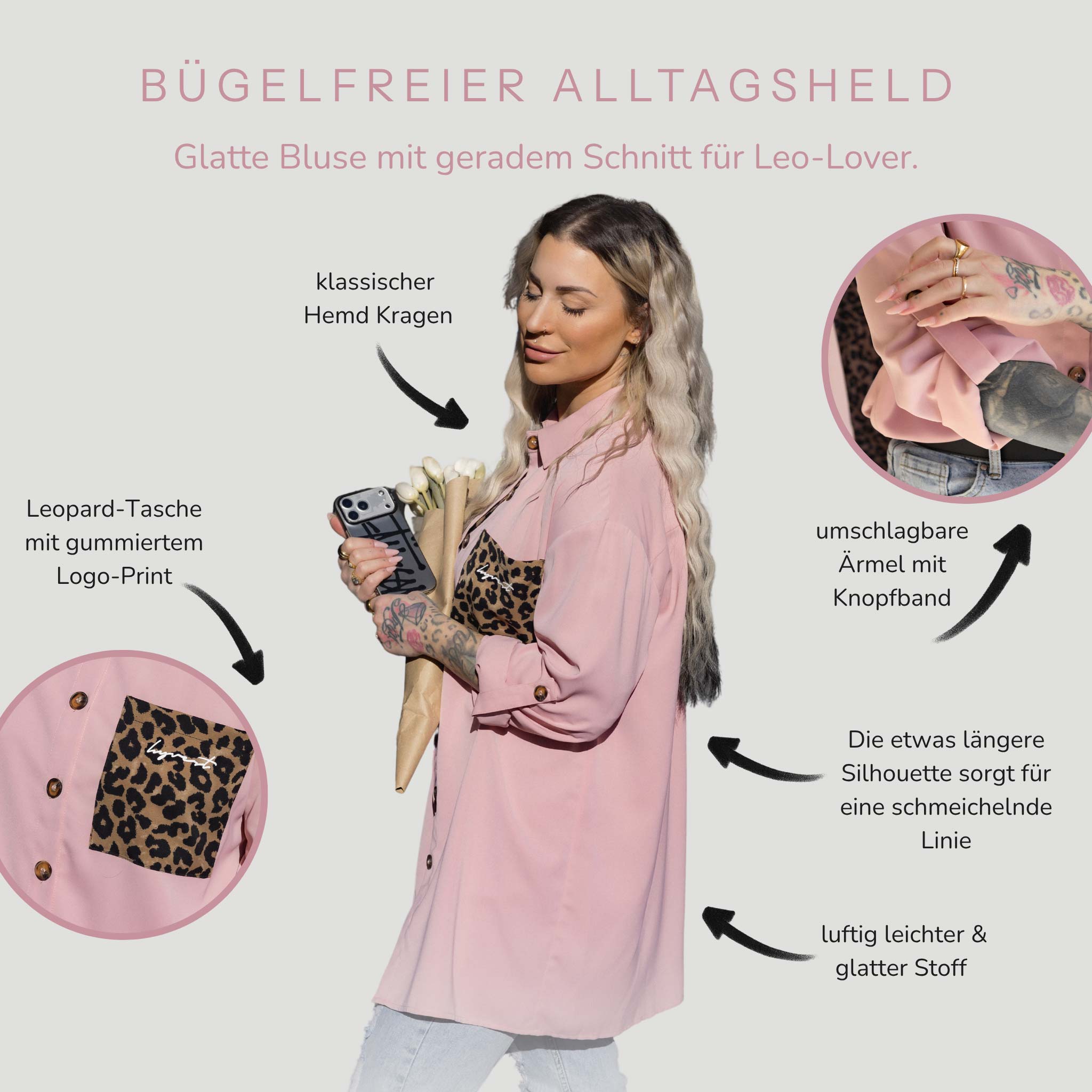 Bluse Langarm Simply