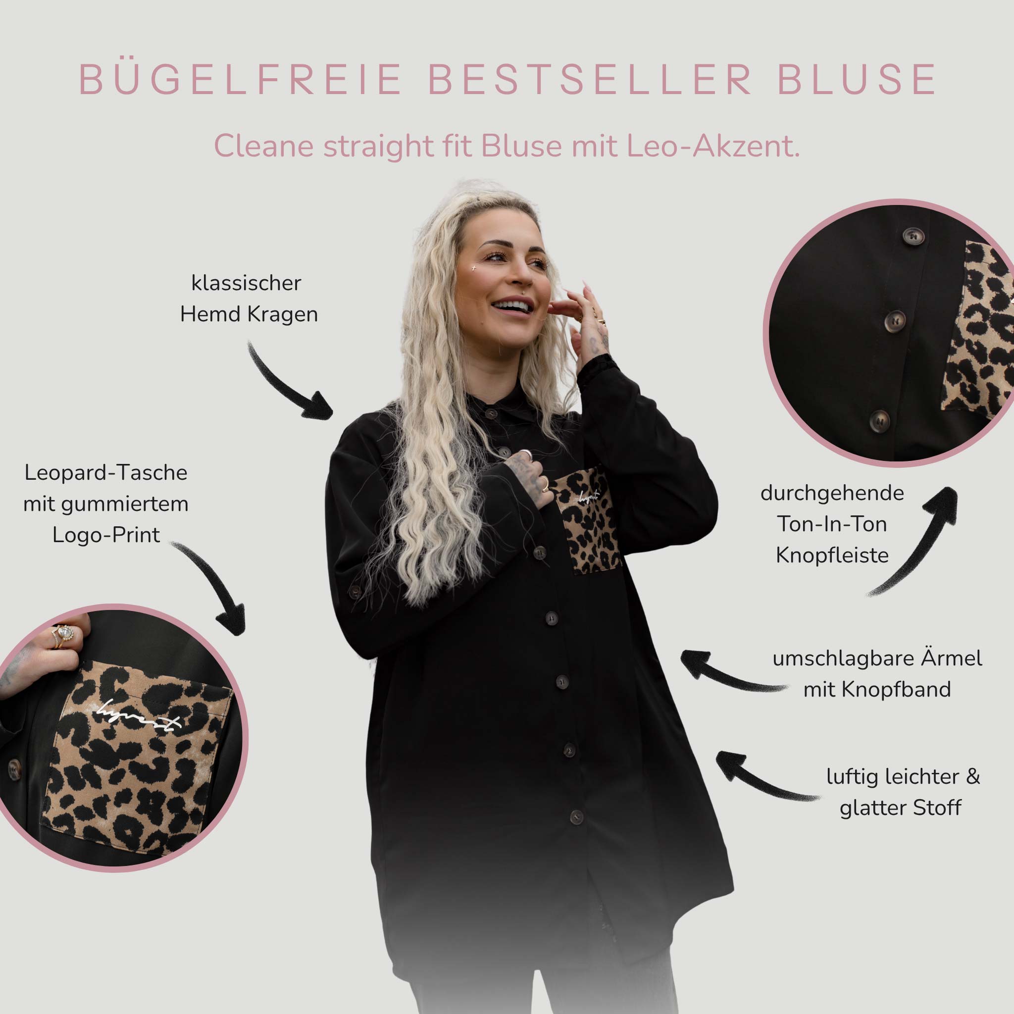 Bluse Langarm Simply