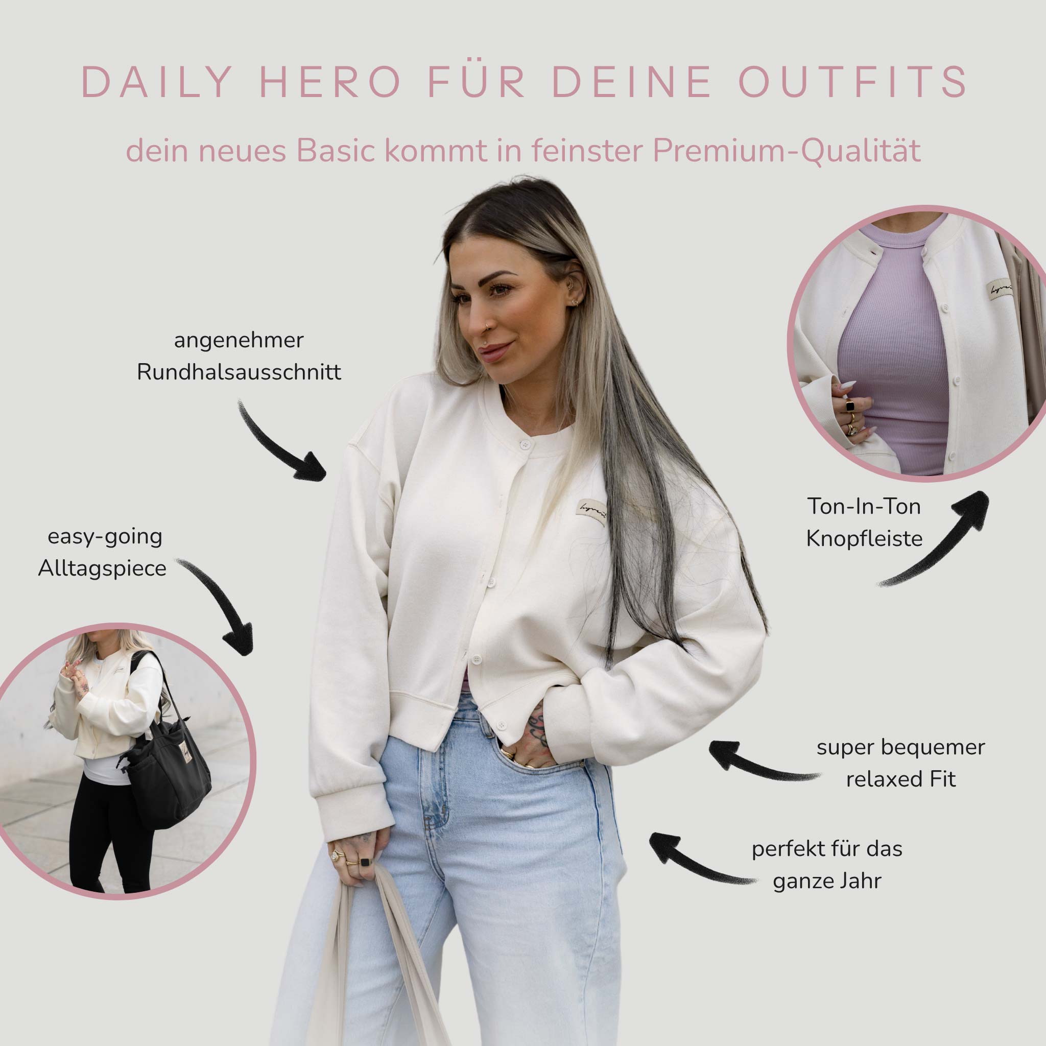 Cardigan Cropped Button