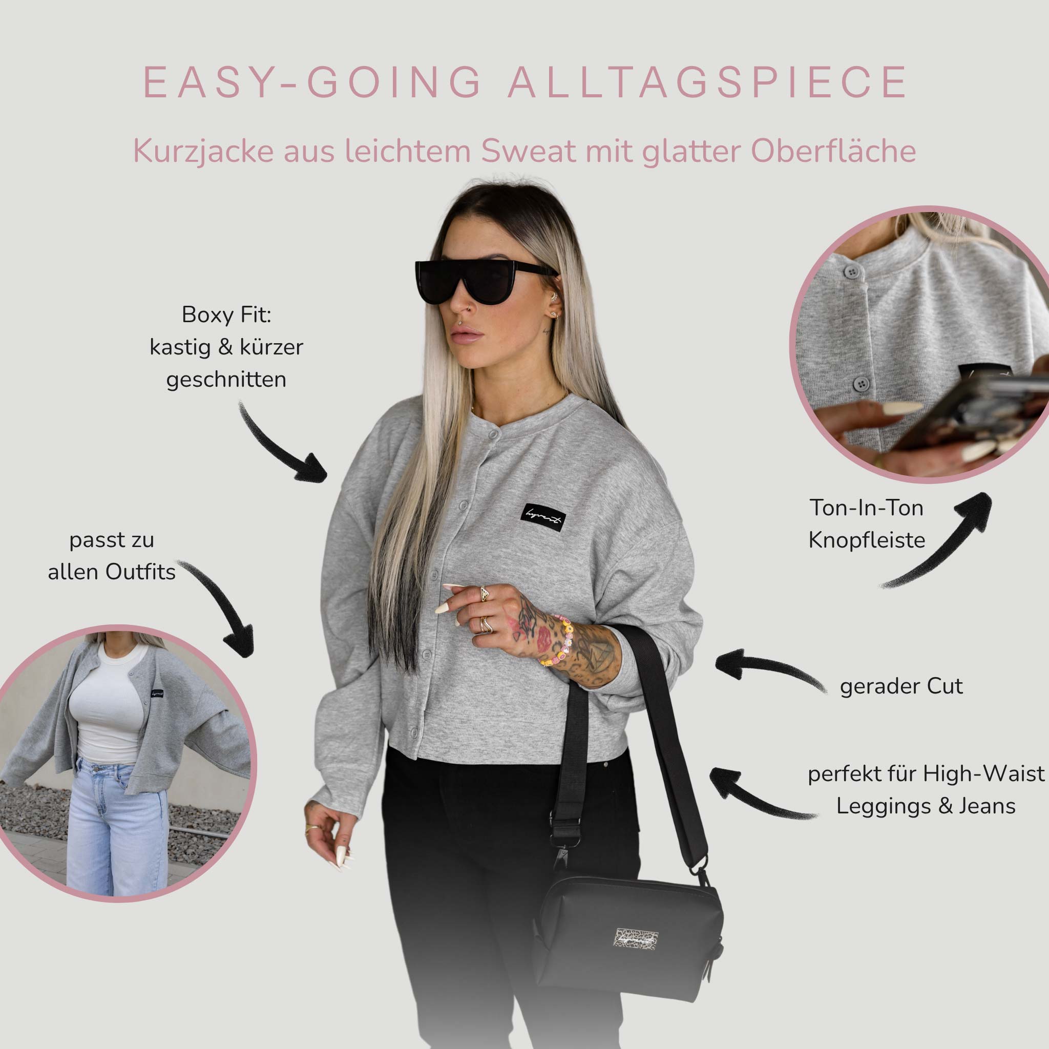 Cardigan Cropped Button