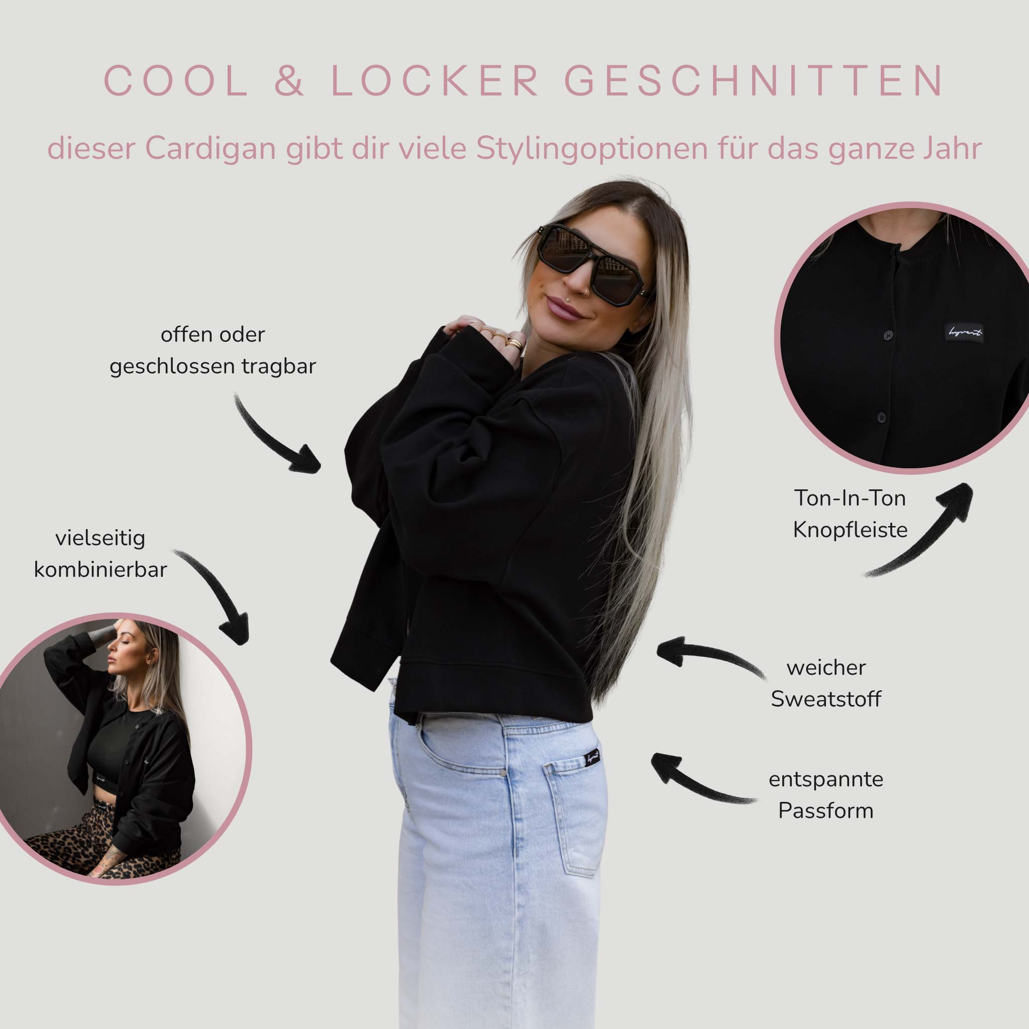 Cardigan Cropped Button
