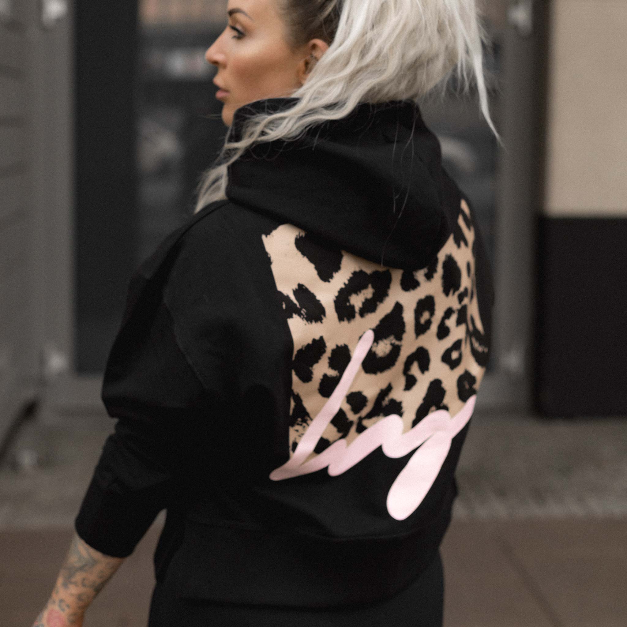 HYVEST Hoodie Backprint mit Leomuster