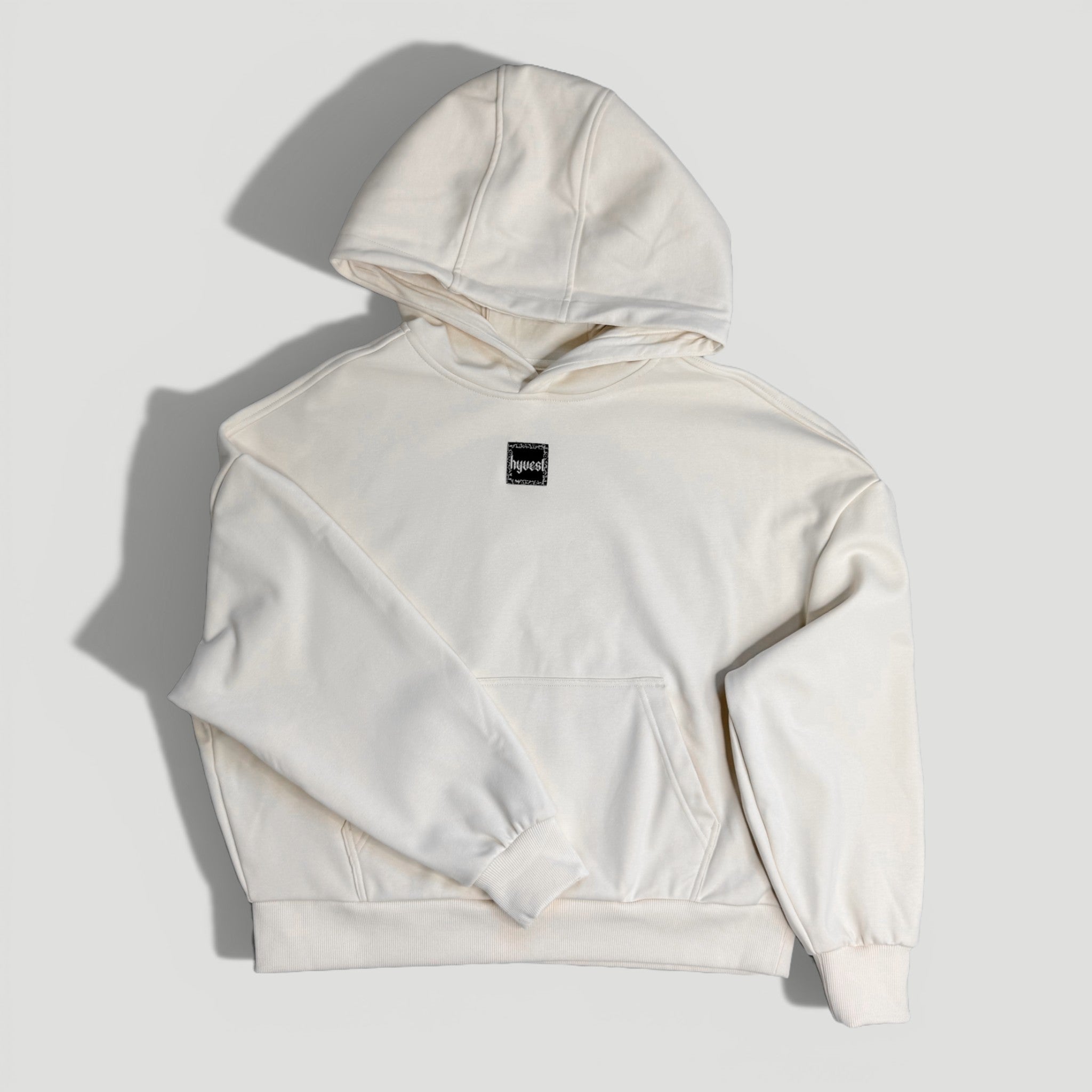 HYVEST Frauen Hoodie Cropped Cozy Farbe neutrales Beige