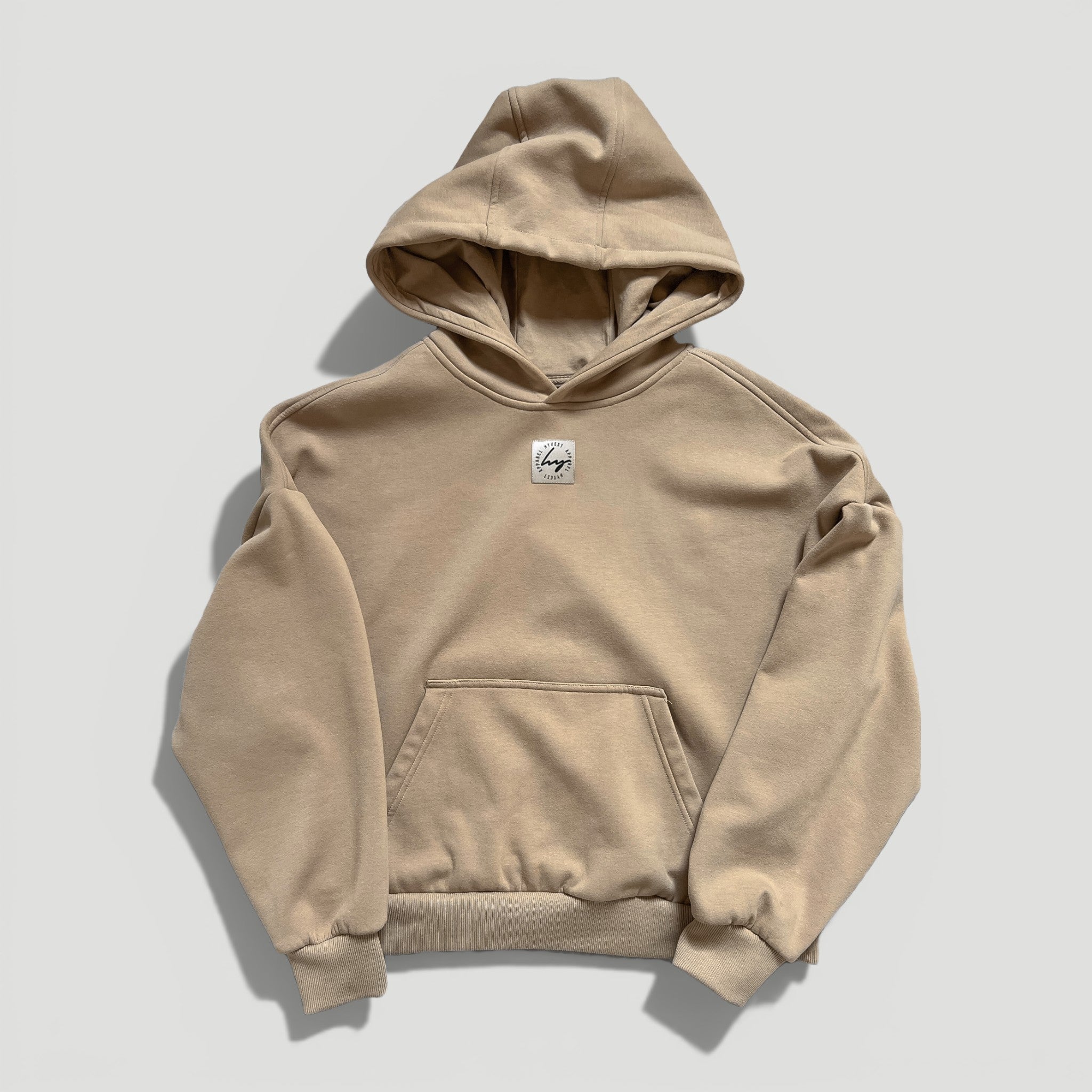 HYVEST Hoodie Cropped Cozy in warmen Sandbraun