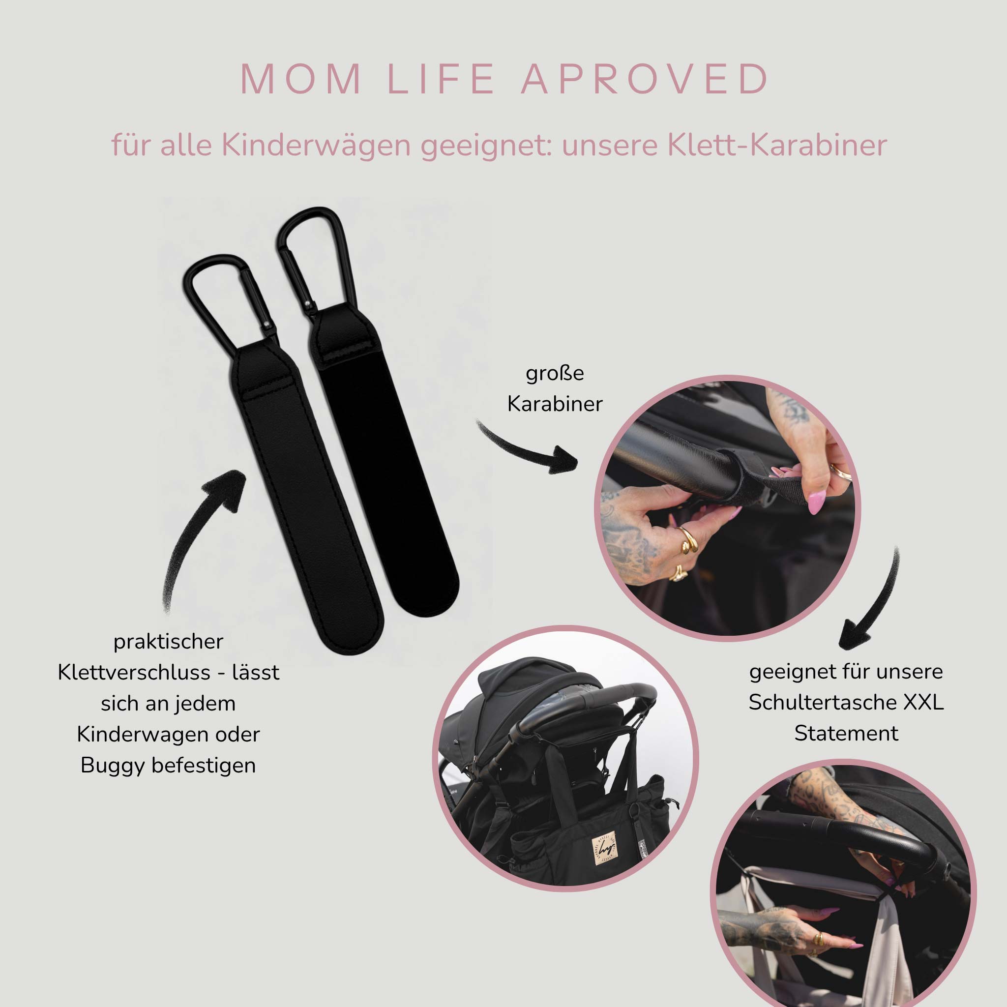 Kinderwagengurte für Statement Tasche
