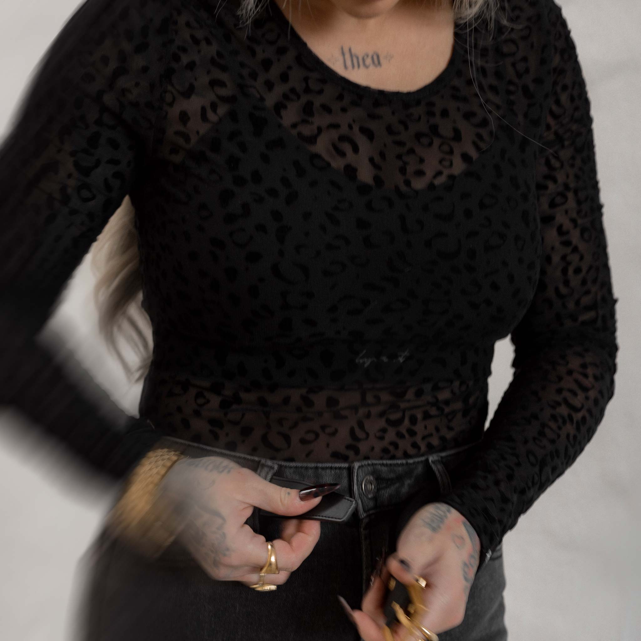 HYVEST Langarmbody mit Jeans für Damen