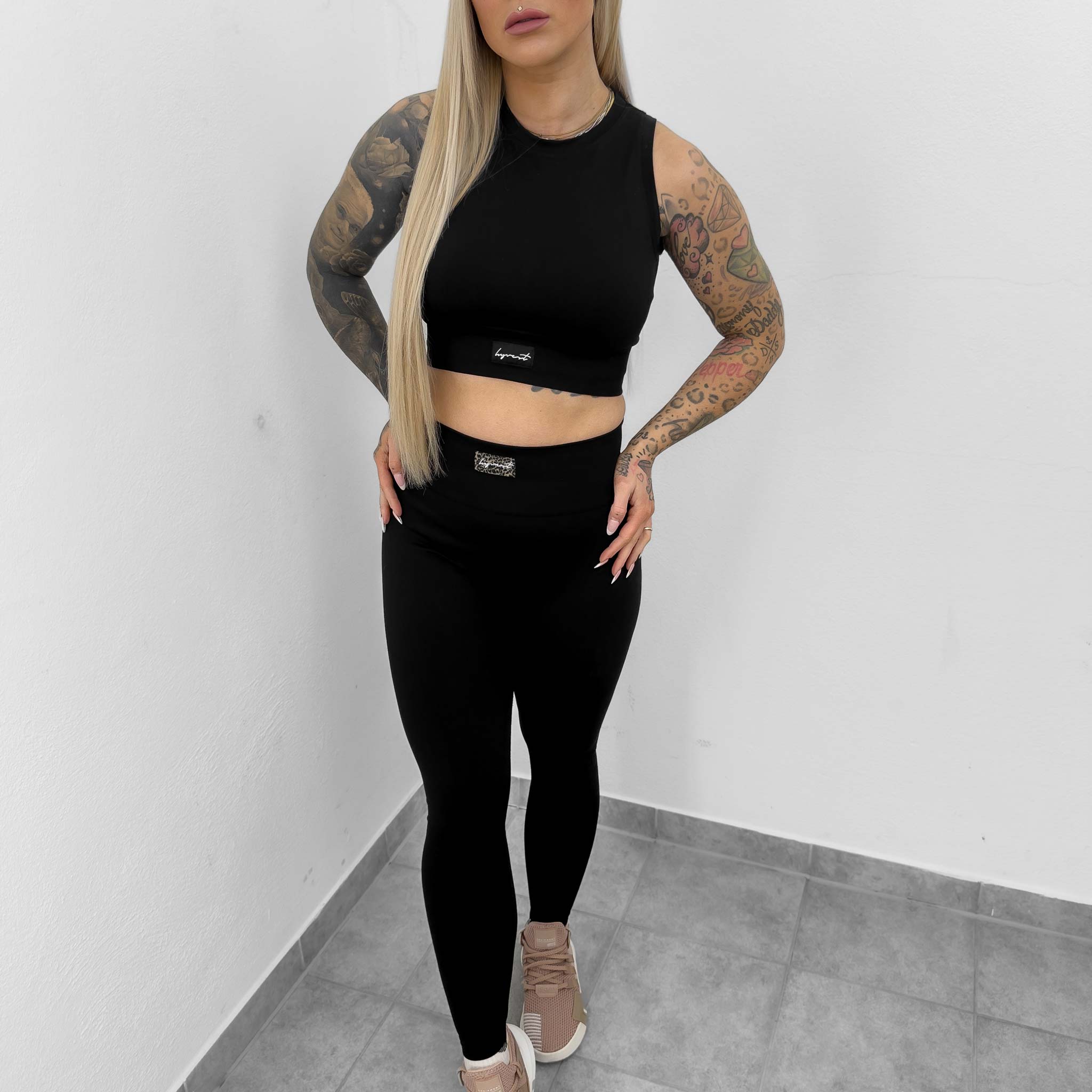HYVEST Leggings Leo Patch mit Sport Top Support Bralette