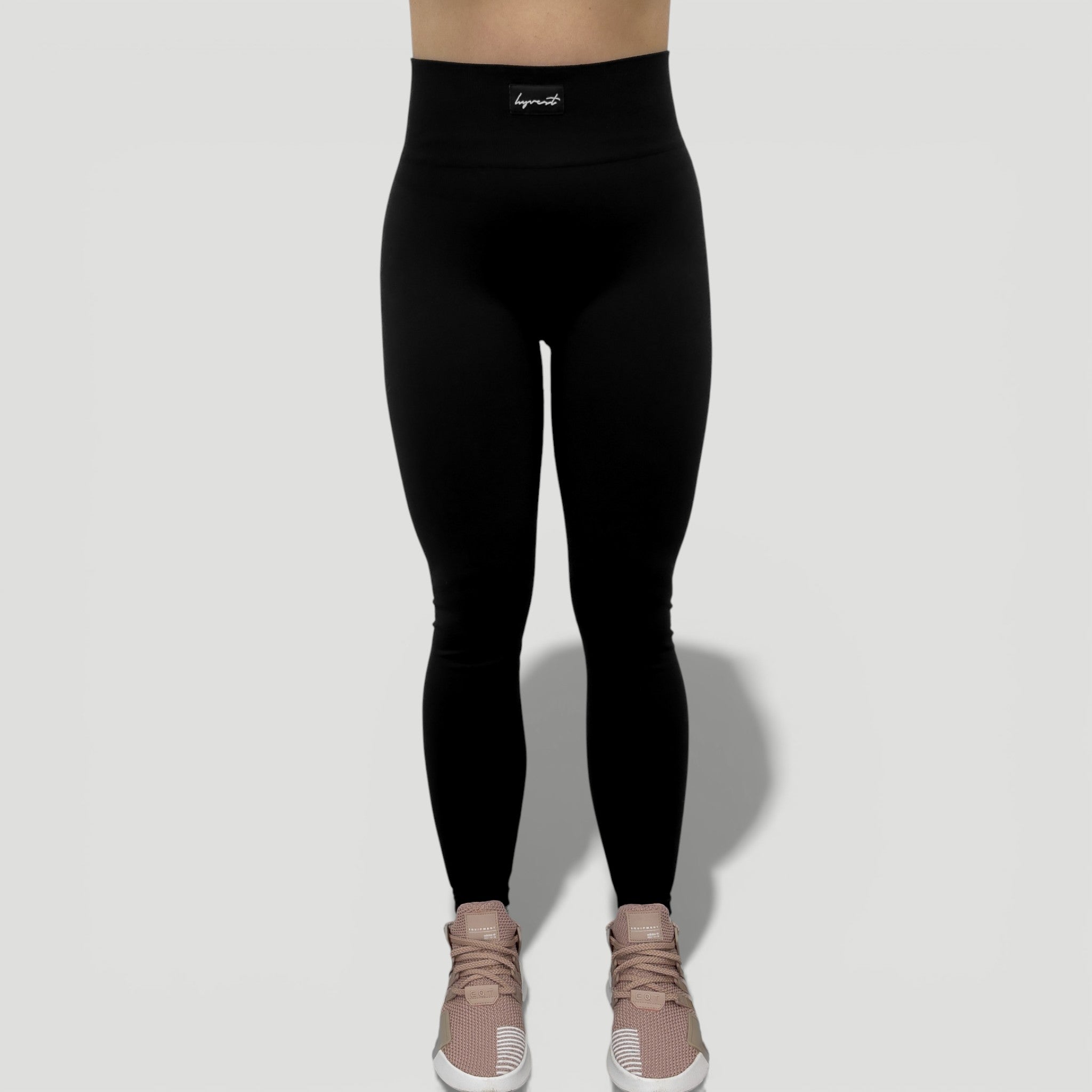 HYVEST Leggings mit Shape Effekt in Schwarz mit schwarzem Patch Sport oder Alltag