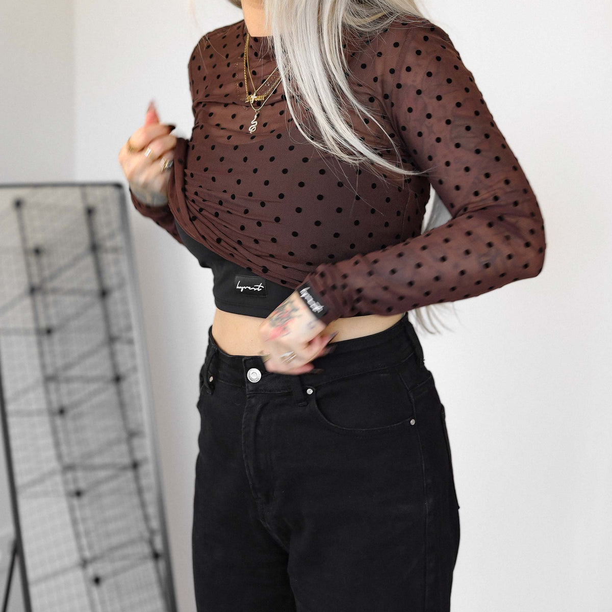 Longsleeve Mesh Punkte