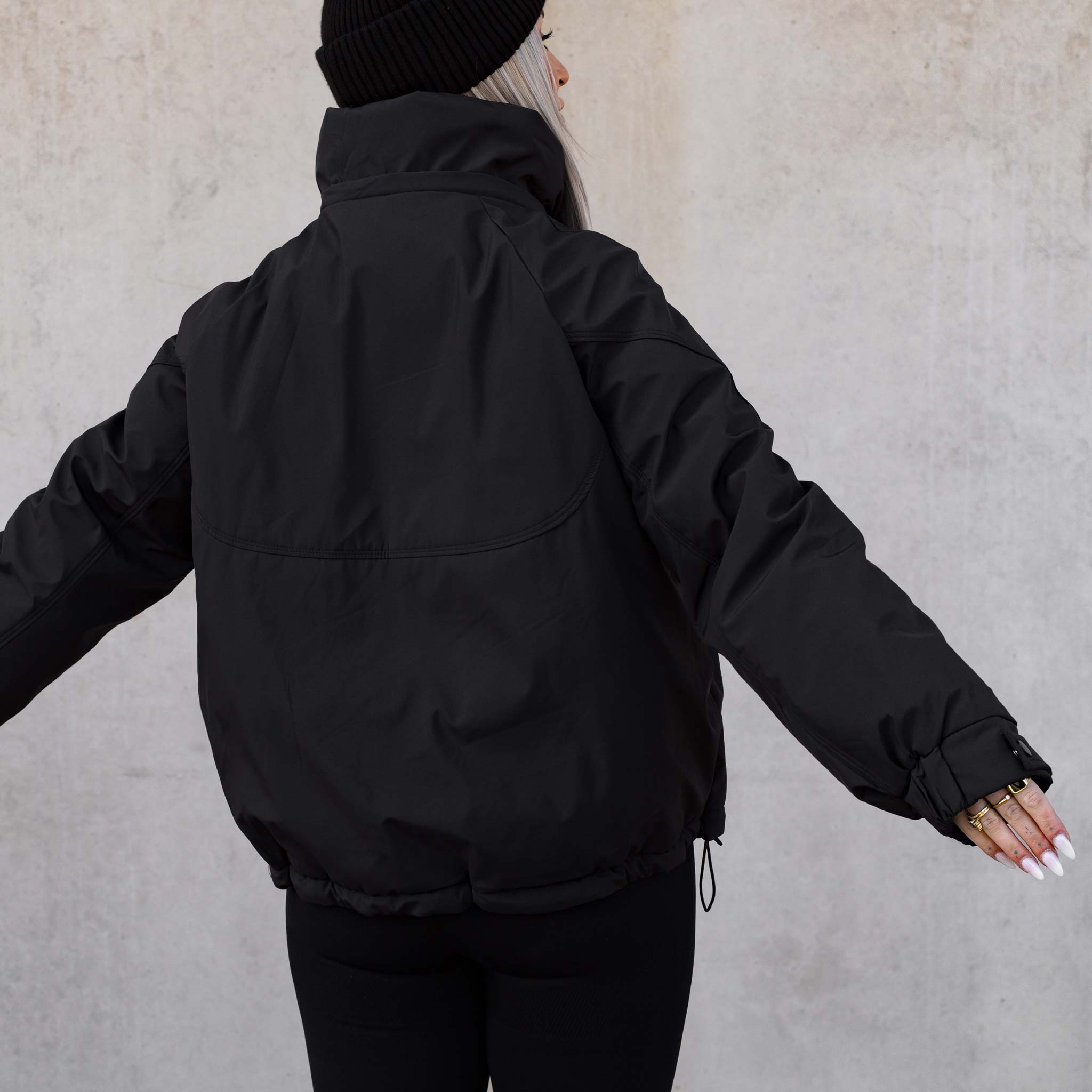 HYVEST Damen Kurzparka leicht gefüttert mit abnehmbarer Kapuze und Beanie