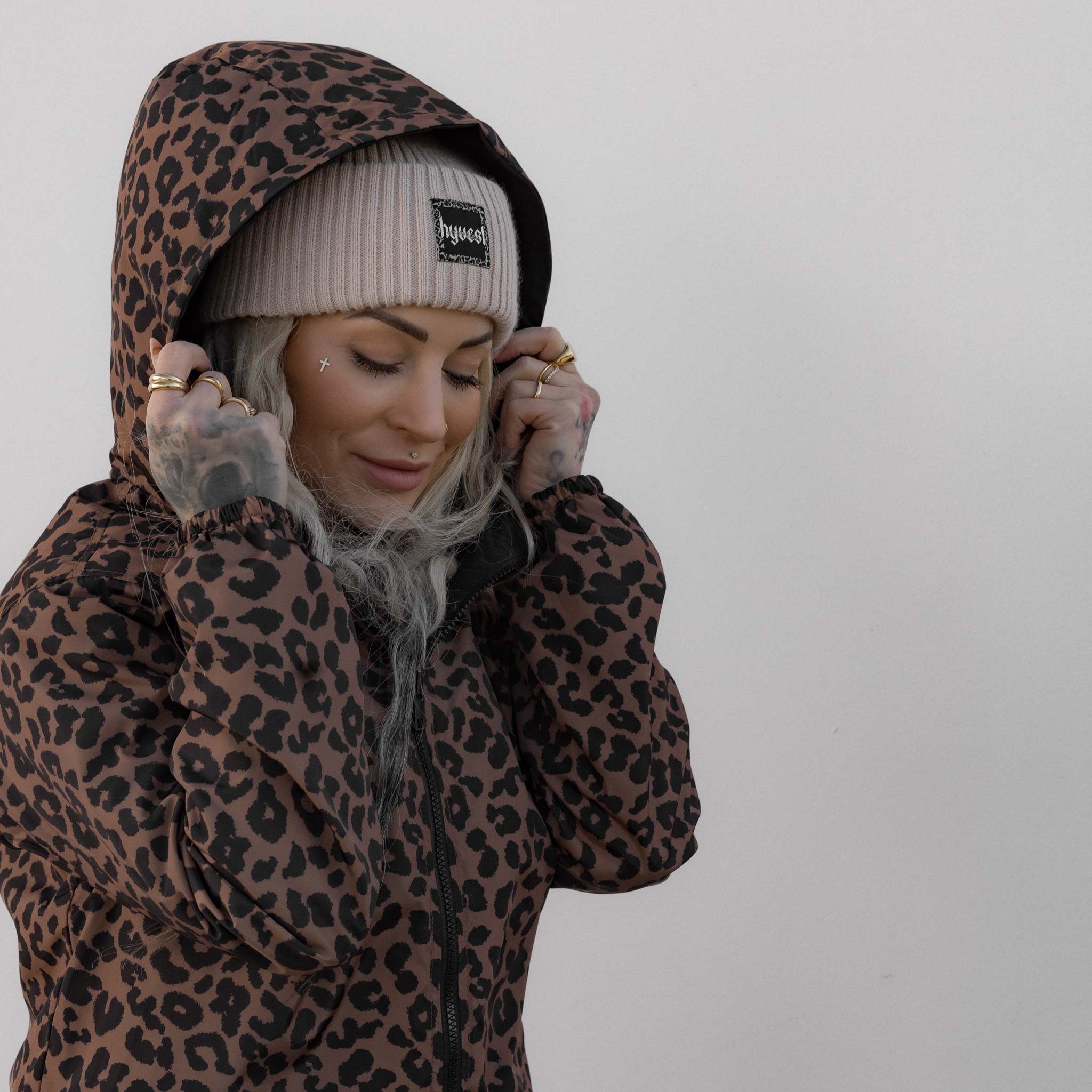 HYVEST Regenjacke Parka zum Wenden aus wasserabweisendem Material