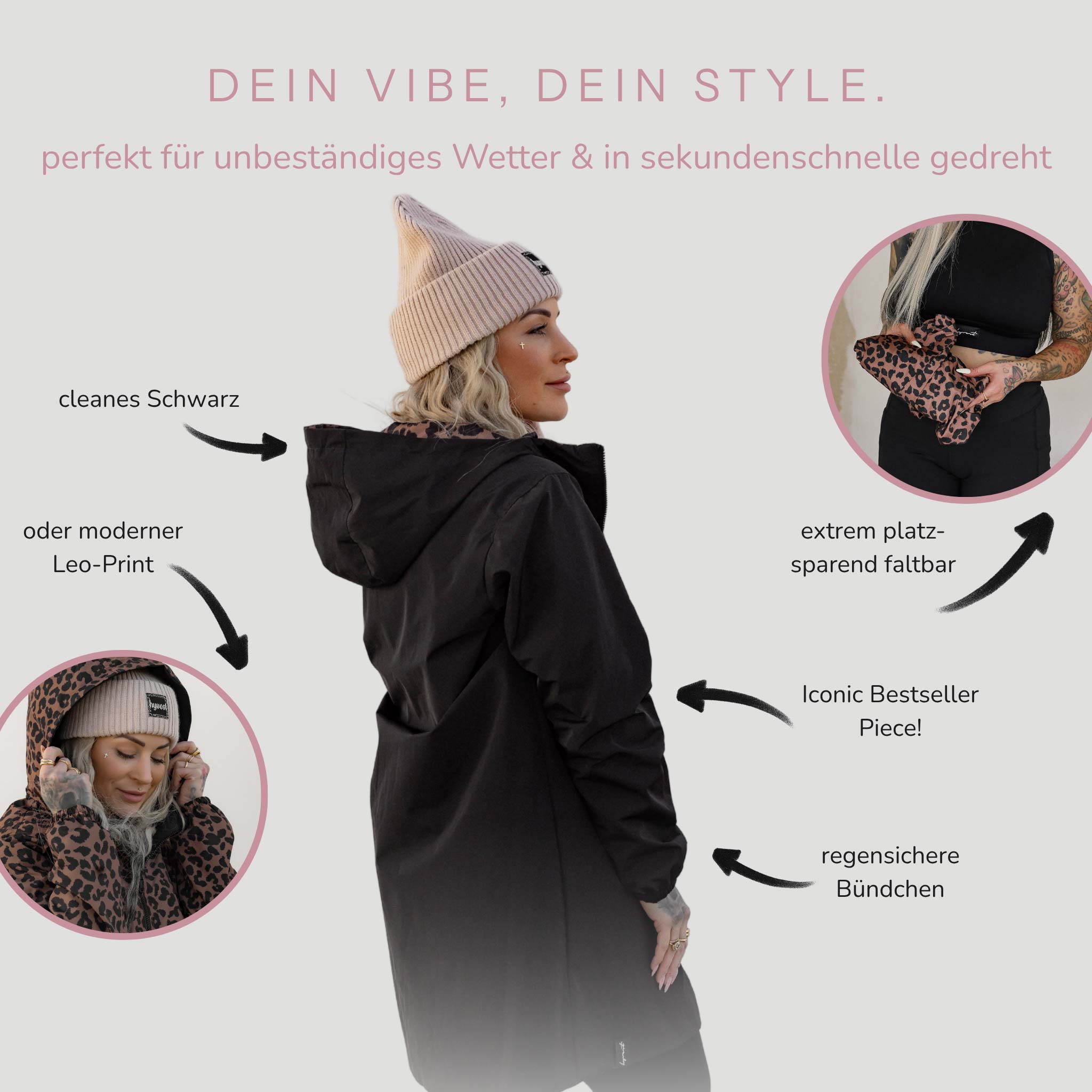 Regenparka Leo Wendejacke