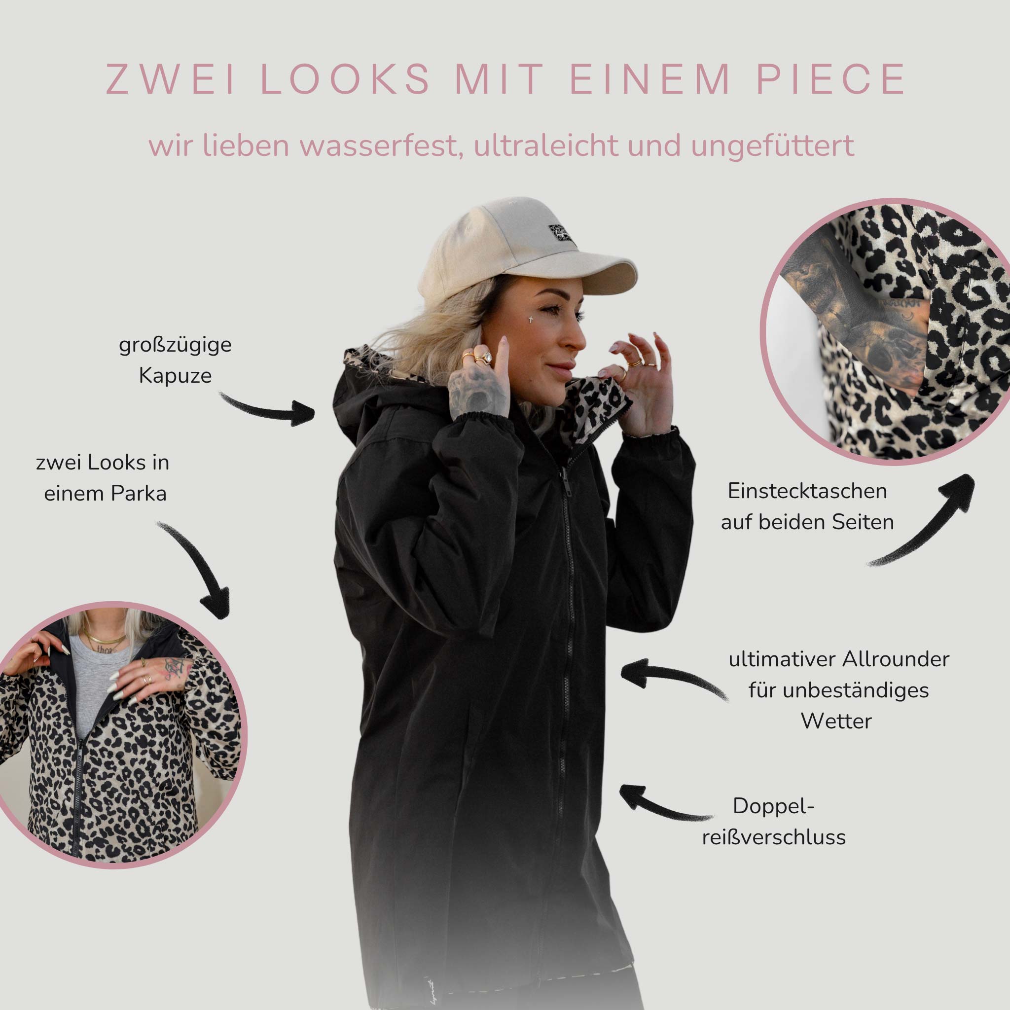 Regenparka Leo Wendejacke