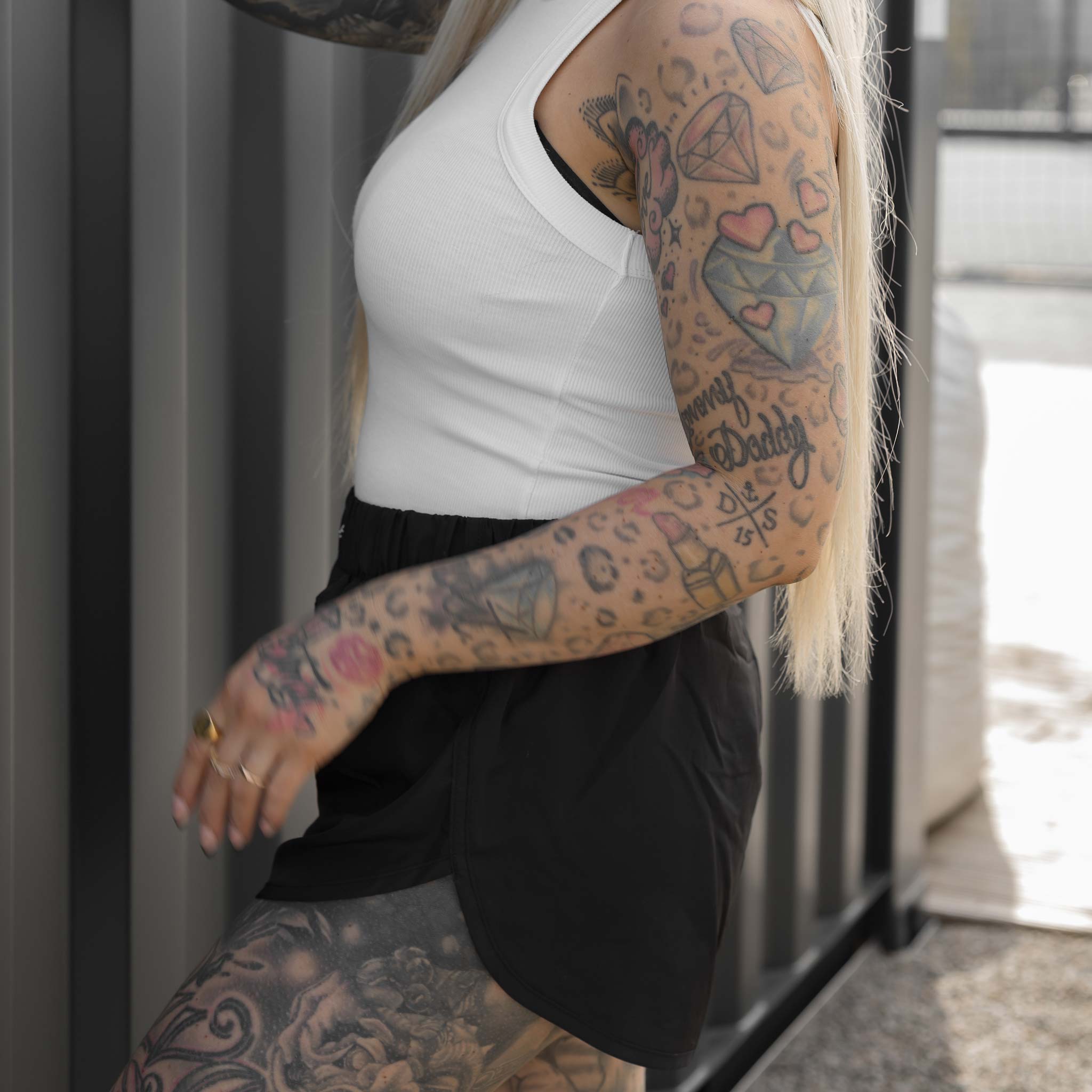 HYVEST Damen Shorts sportlicher Schnitt mit Hoseneinsatz