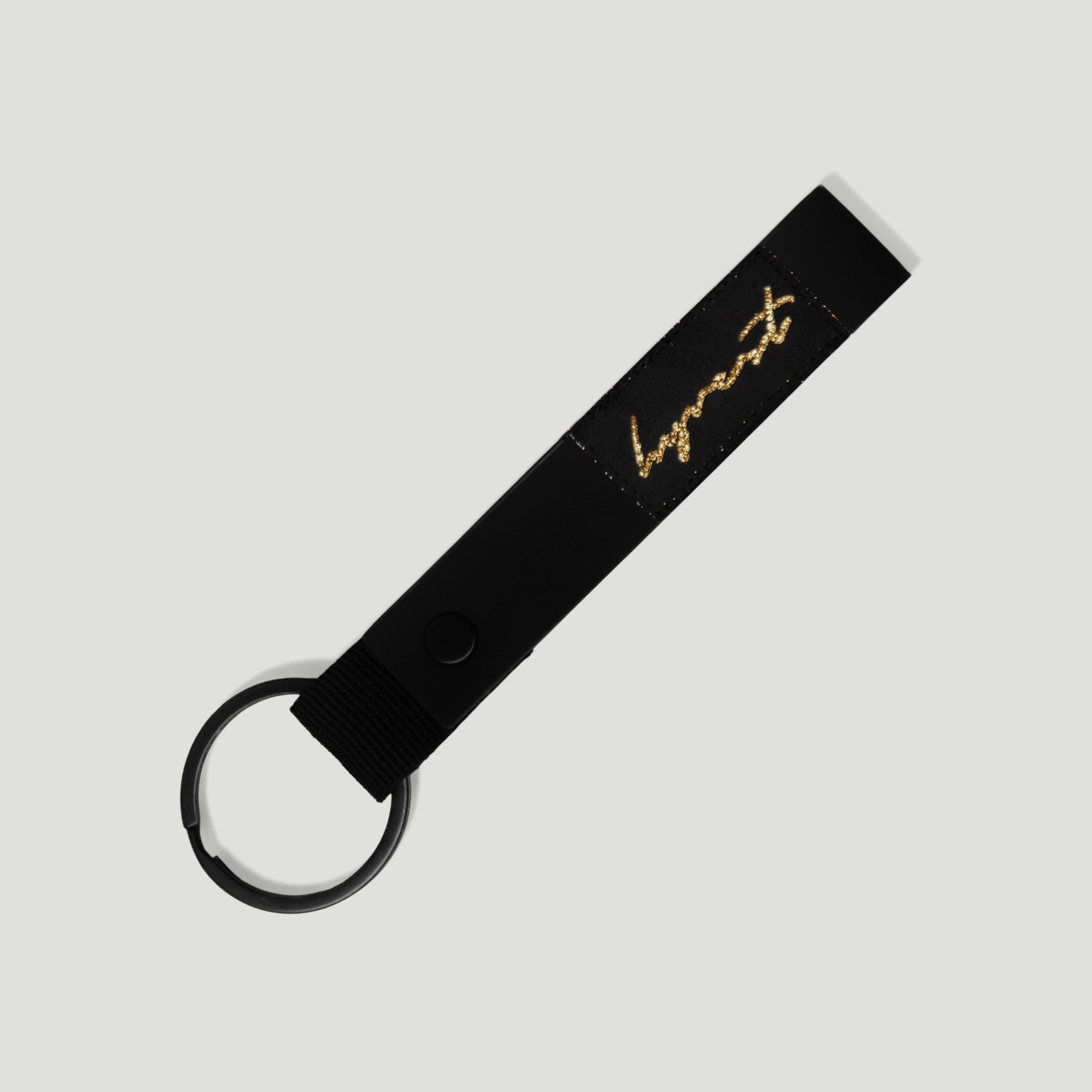 HYVEST Schlüsselanhänger Matt Schwarz Patch Gold