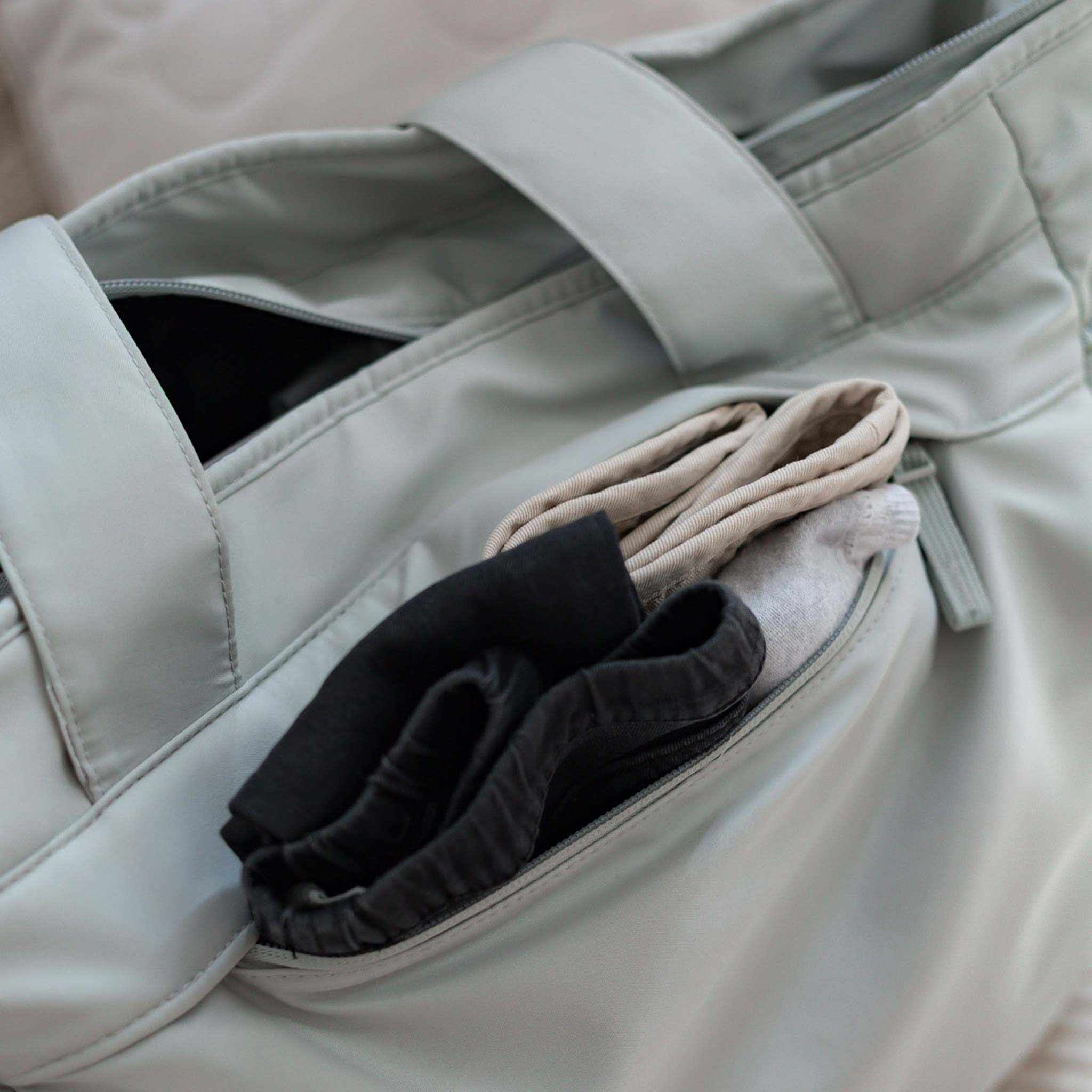 HYVEST Große Tasche mit einzelnen Fächern innen und außen