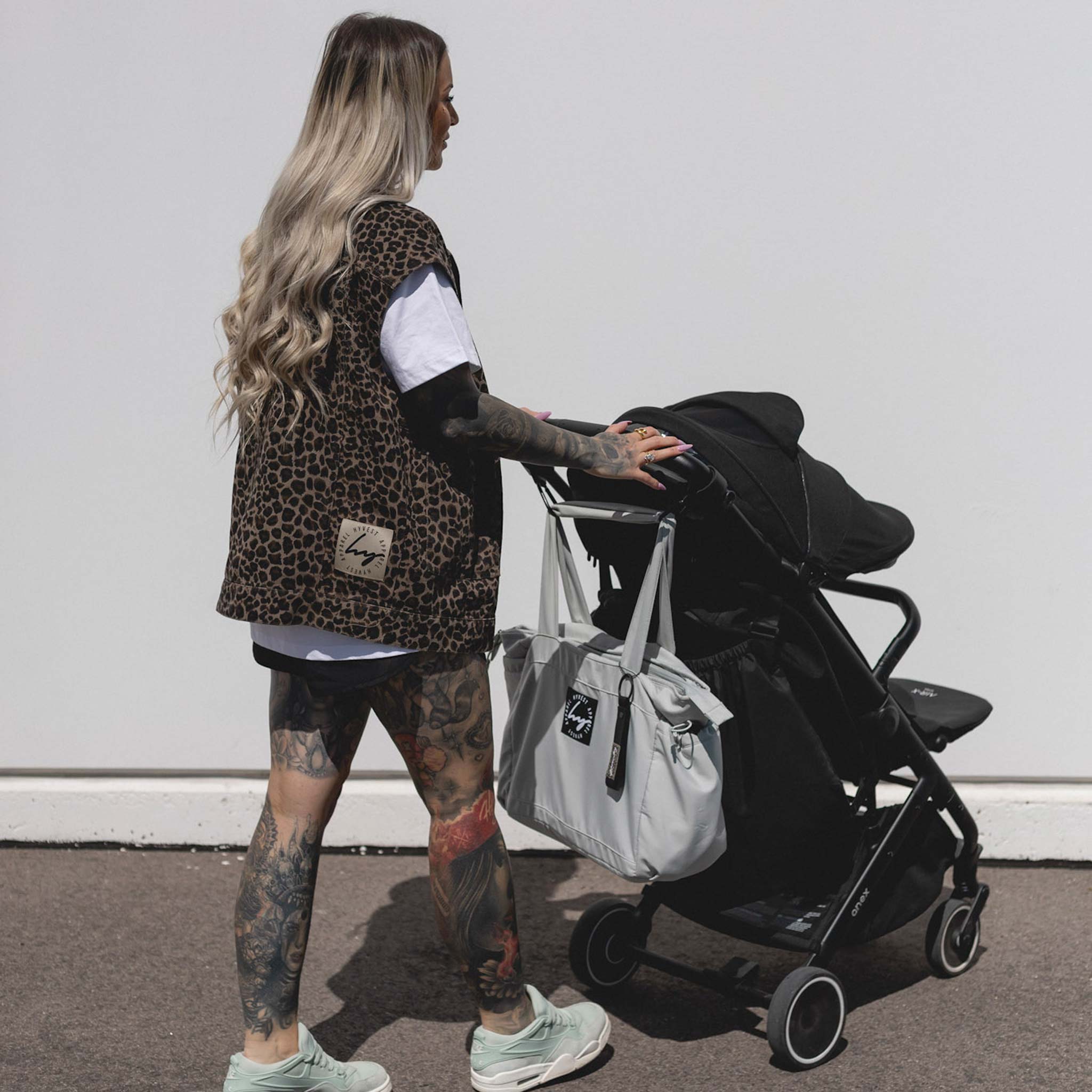 HYVEST Große Mamatasche als Wickeltasche mit extra Befestigung für Kinderwagen