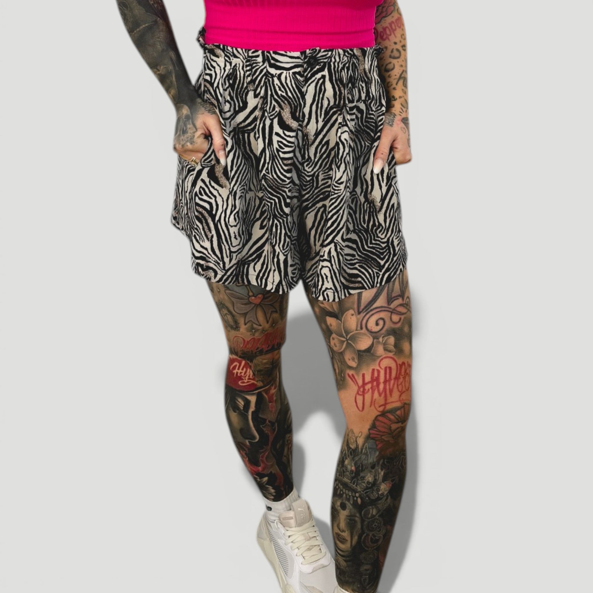 HYVEST Sommer Shorts Zebra Muster als lockere Sommershorts