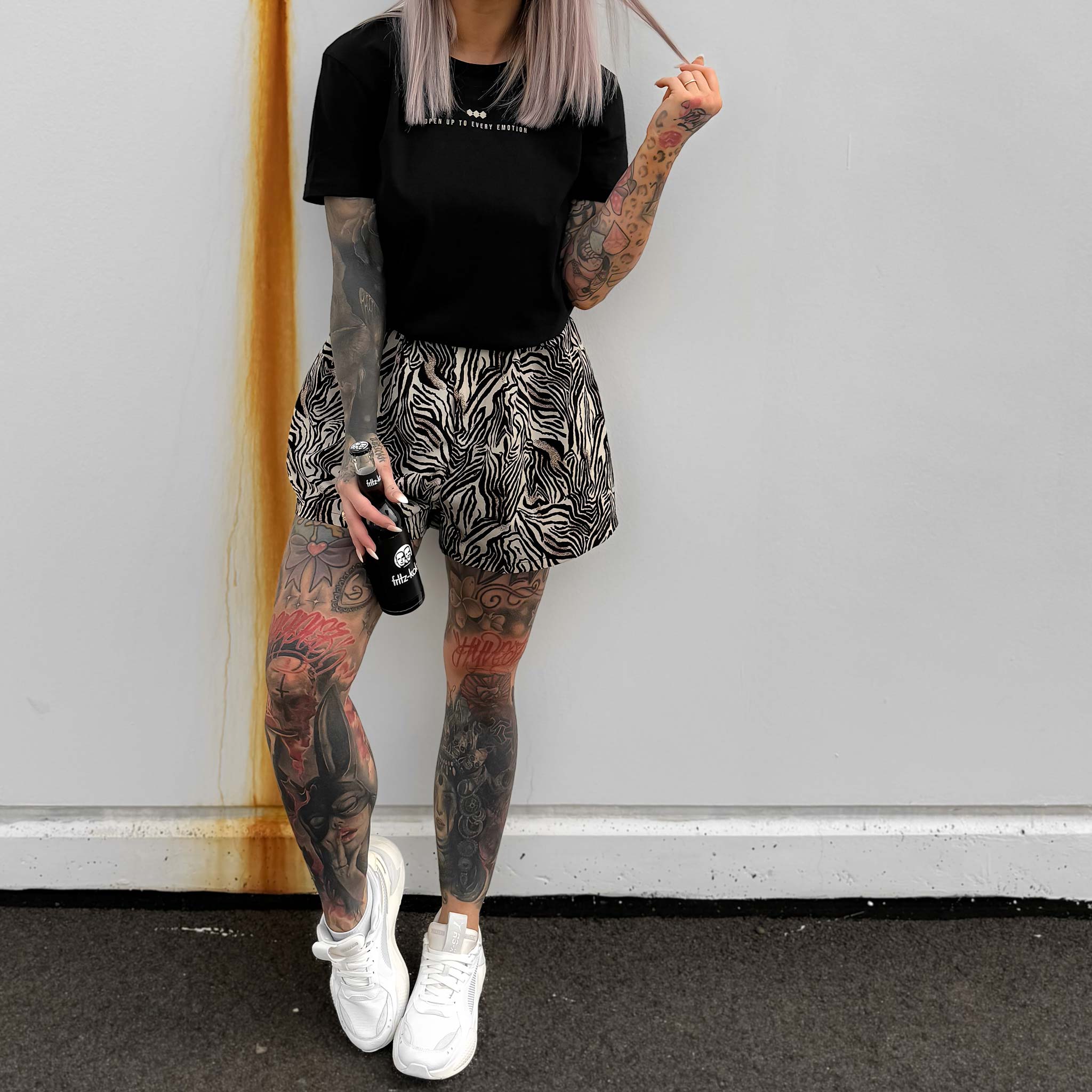 HYVEST Damen  Outfit mit Zebra Muster Sommershots