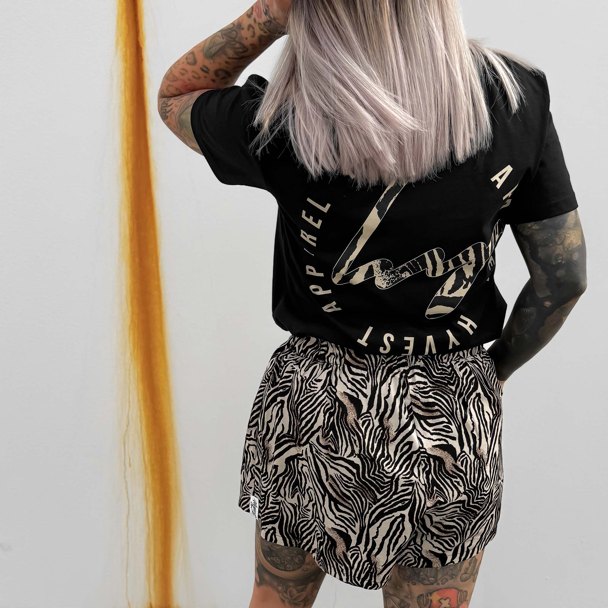 HYVEST Sommer Shorts Zebra Muster Sommer Outfit für Frauen