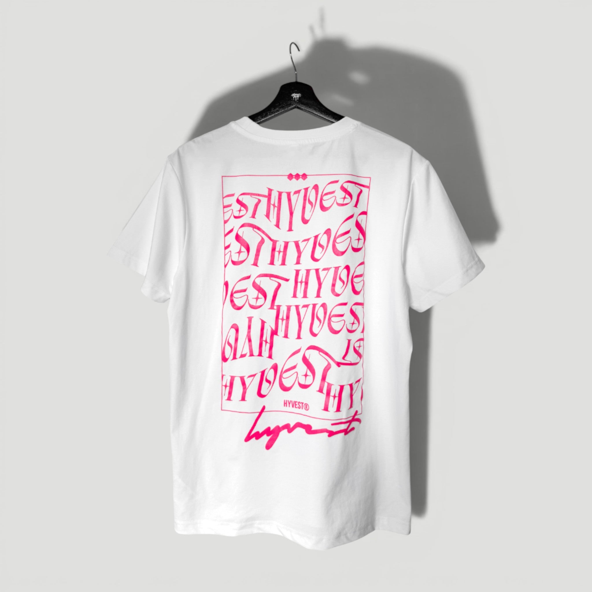 HYVEST Damen T-Shirt gerade geschnitten mit Backprint Pink