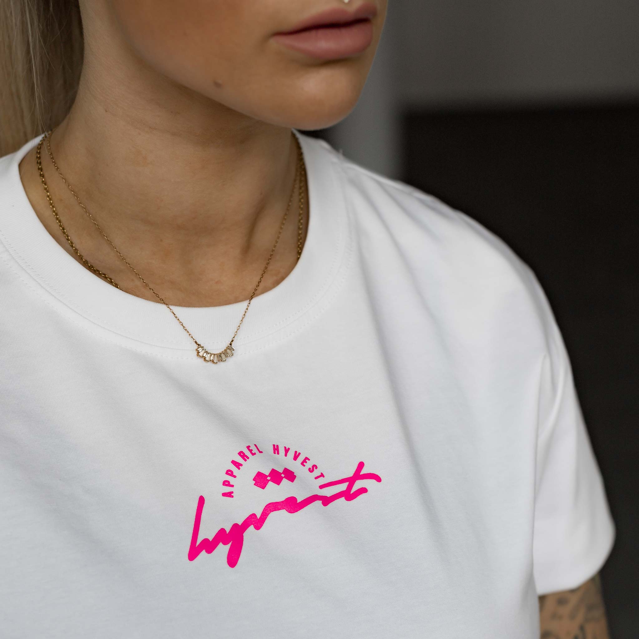HYVEST T-Shirt weiß mit Frontprint für Damen