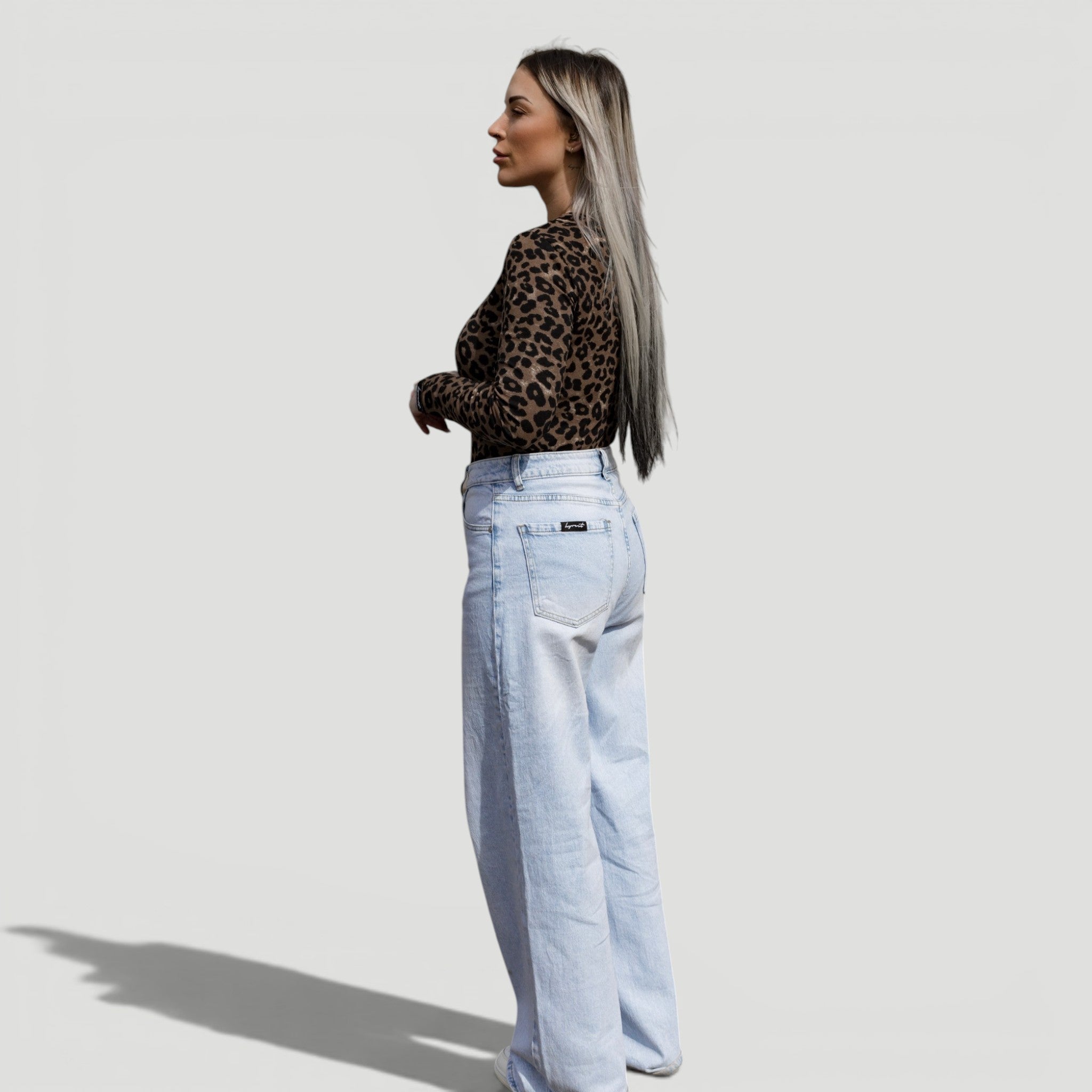 HYVEST Damen Jeans Wide Leg und High Waist